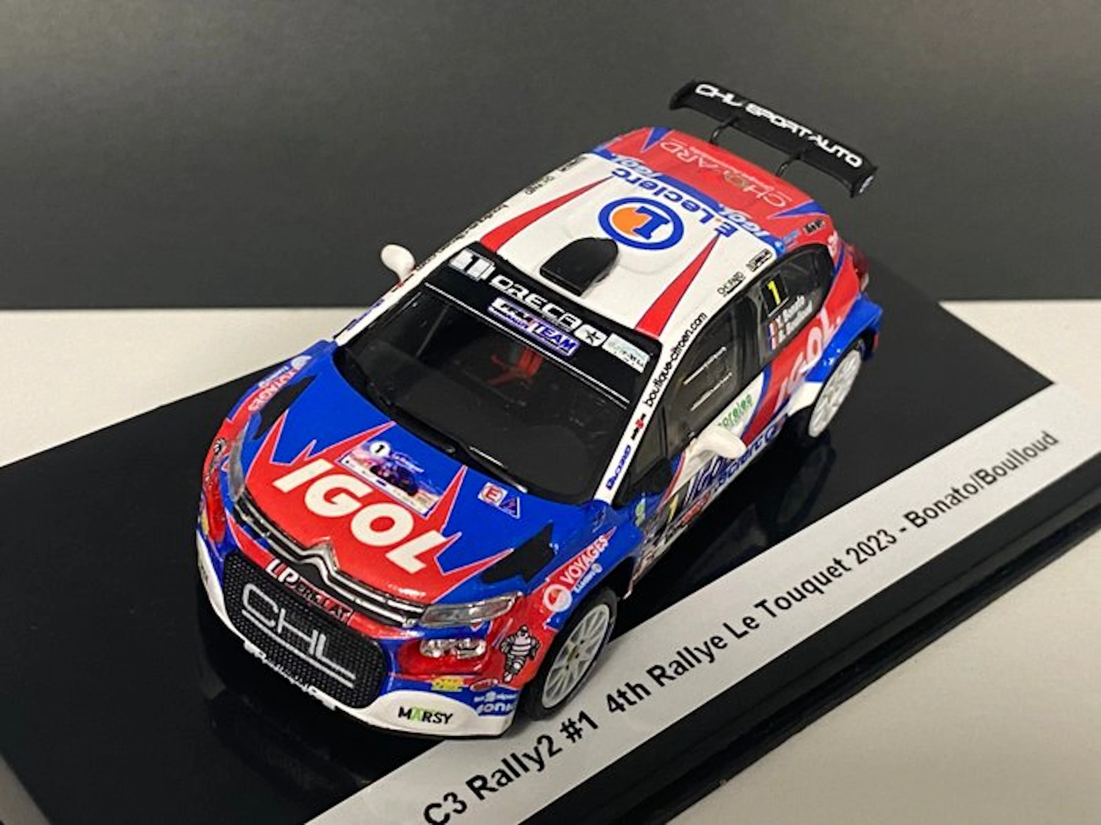 1:43 - Model race car - Citroën C3 Rally2 #1 Team CHL...