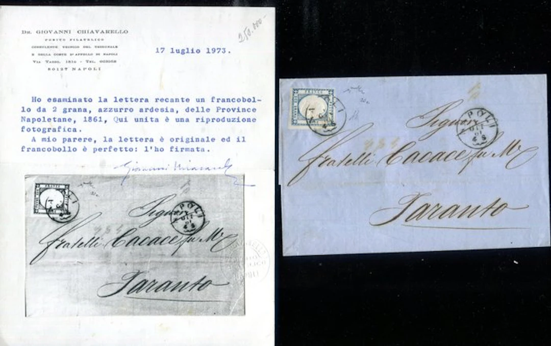 Italian Ancient States - Naples 1861 - Neapolitan Provinces 2 slate gray
