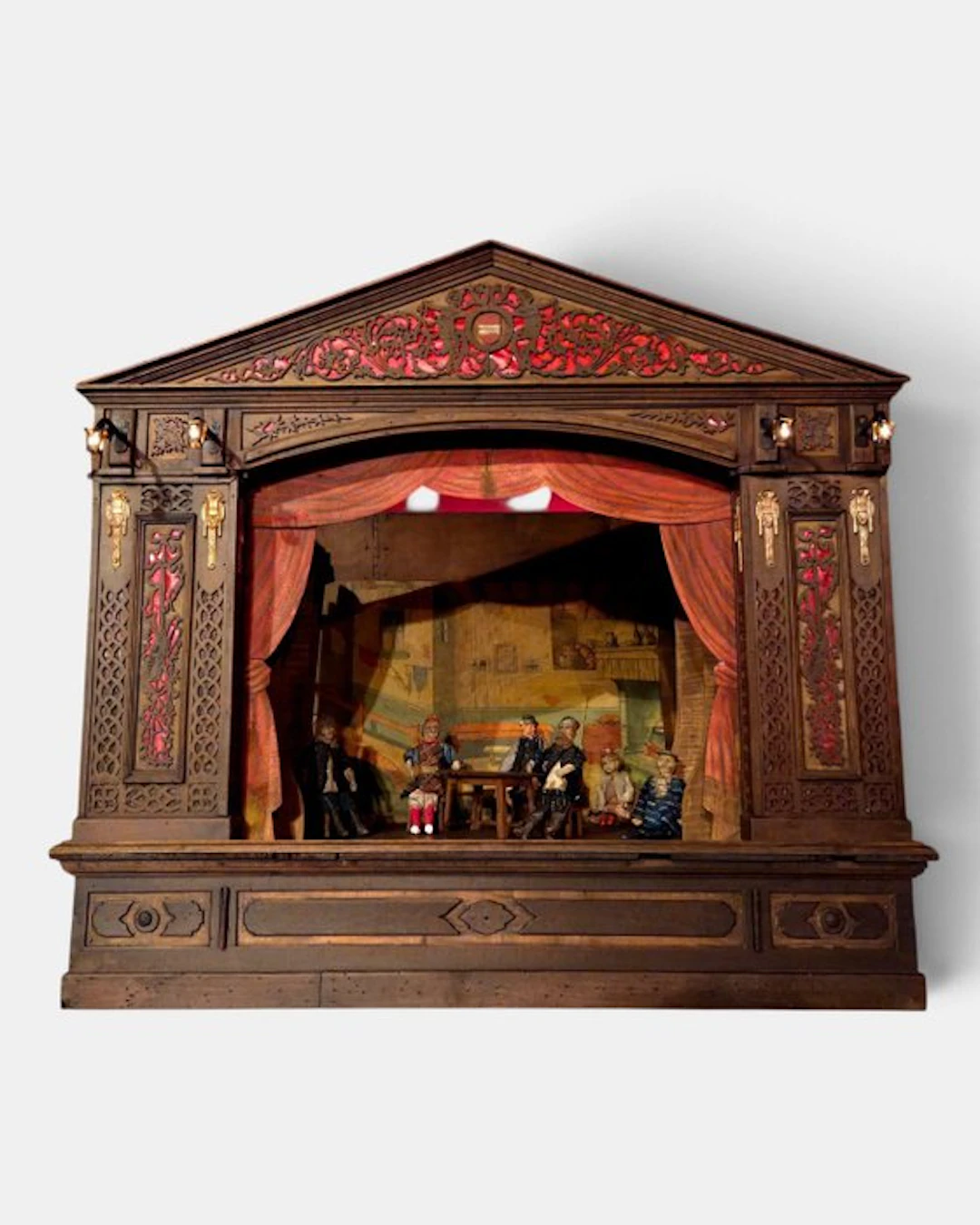 Puppet (16) - Antico Teatrino Austriaco con 12 Marionette