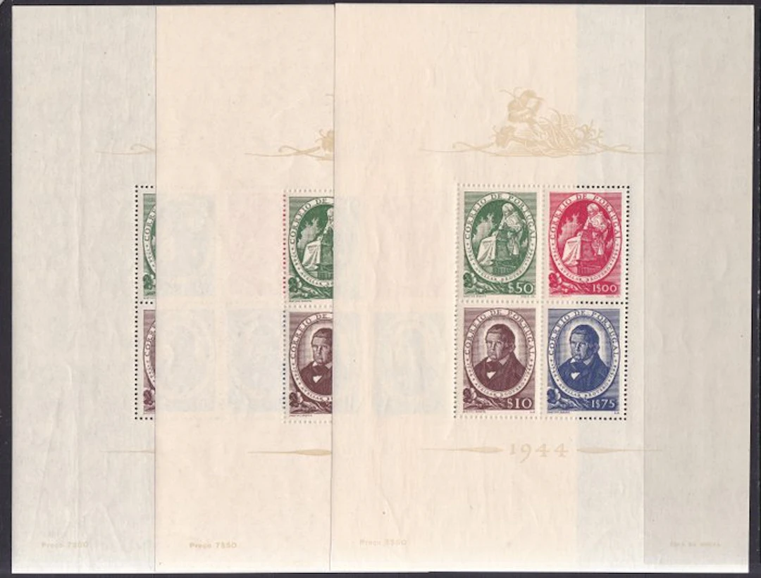 Portugal 1944 - HB Brotero Set - MNH - 3 Mini Sheets