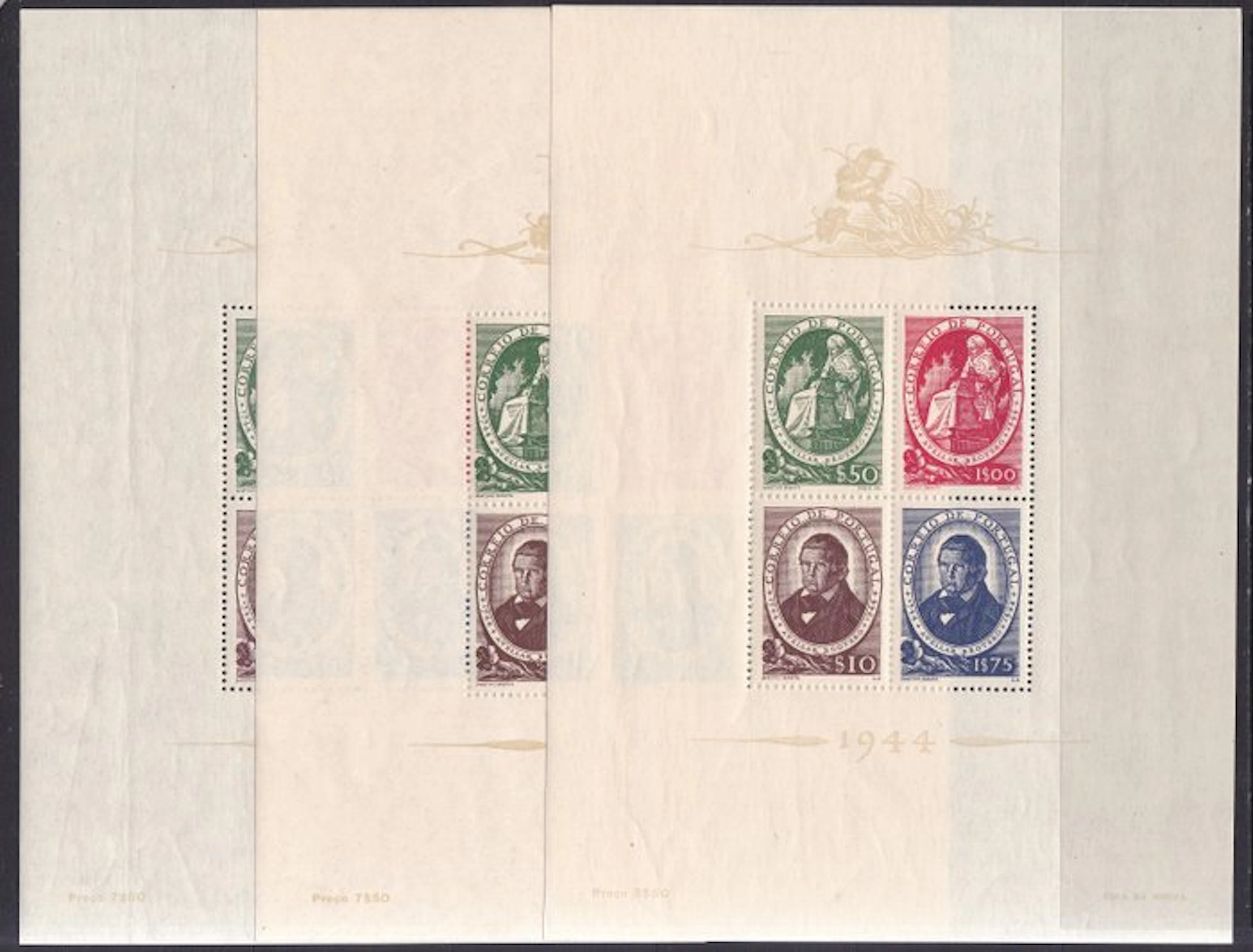 Portugal 1944 - HB Brotero Set - MNH - 3 Mini Sheets