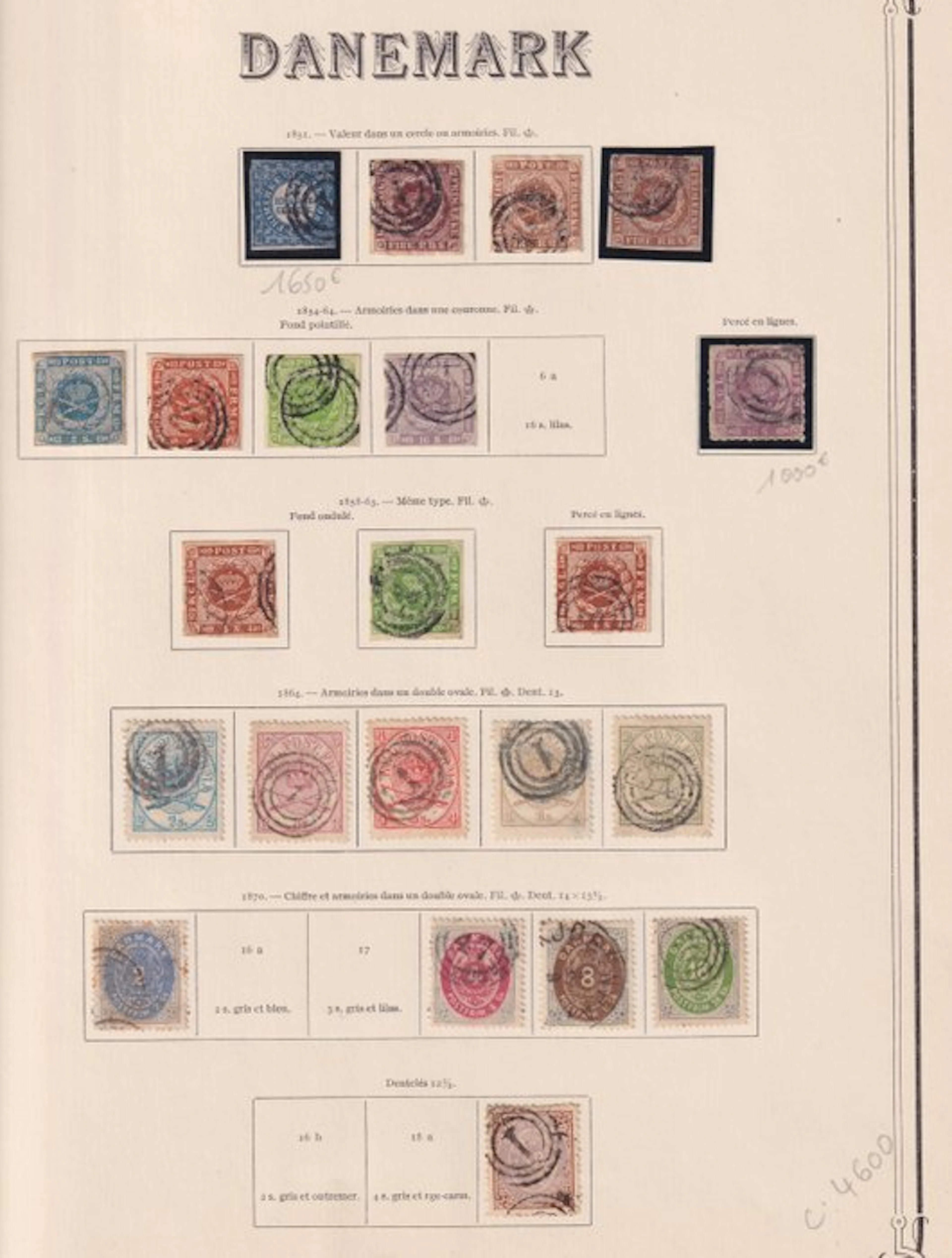 Denmark - côte 8000€, superbe collection de timbres