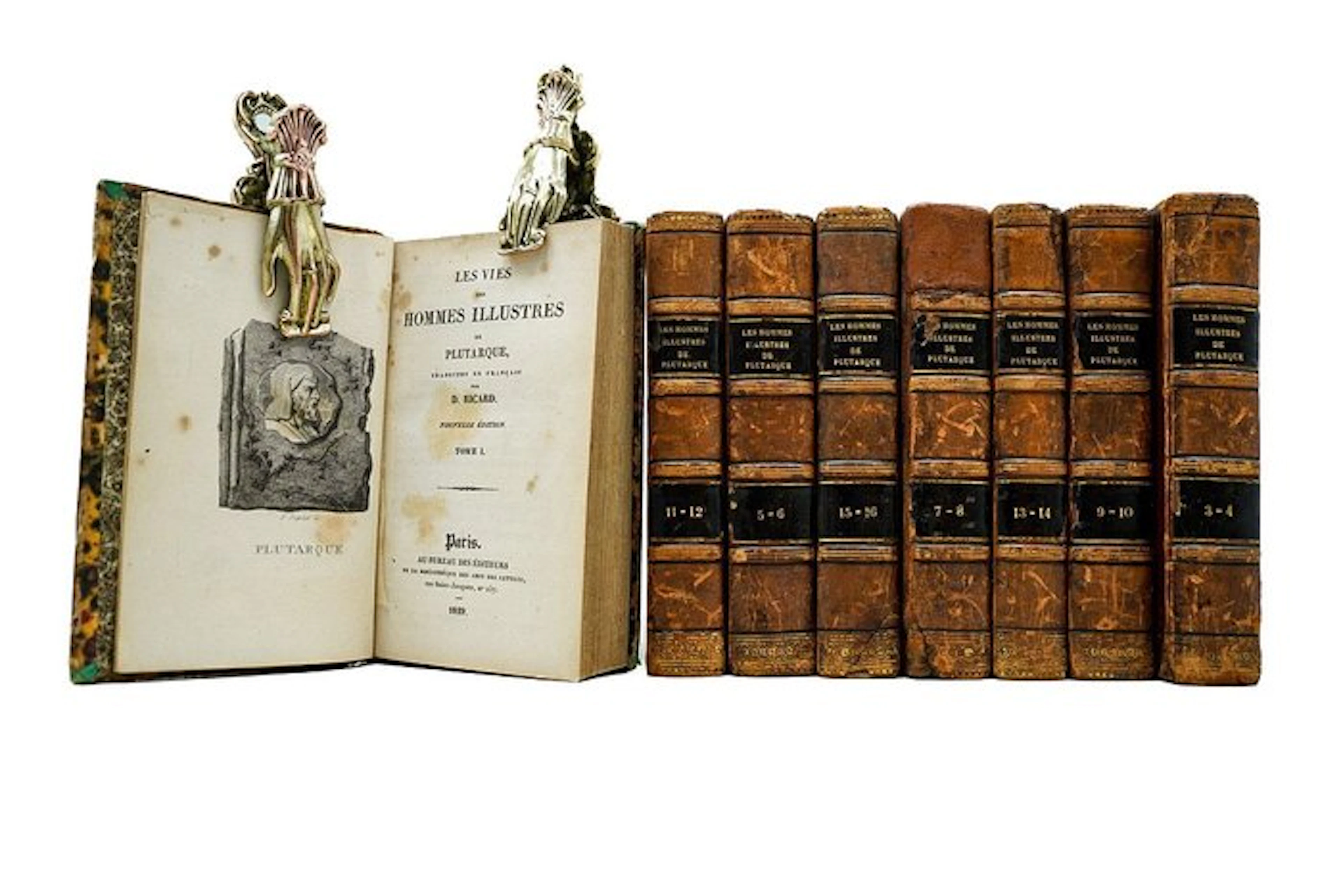 Plutarque & D. Ricard - Les Vies des Hommes Illustres de Plutarque - 1829