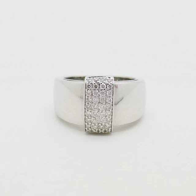 No reserve price - Ring - 18 kt. White gold - 0.36ct. tw. Diamond (Natural)