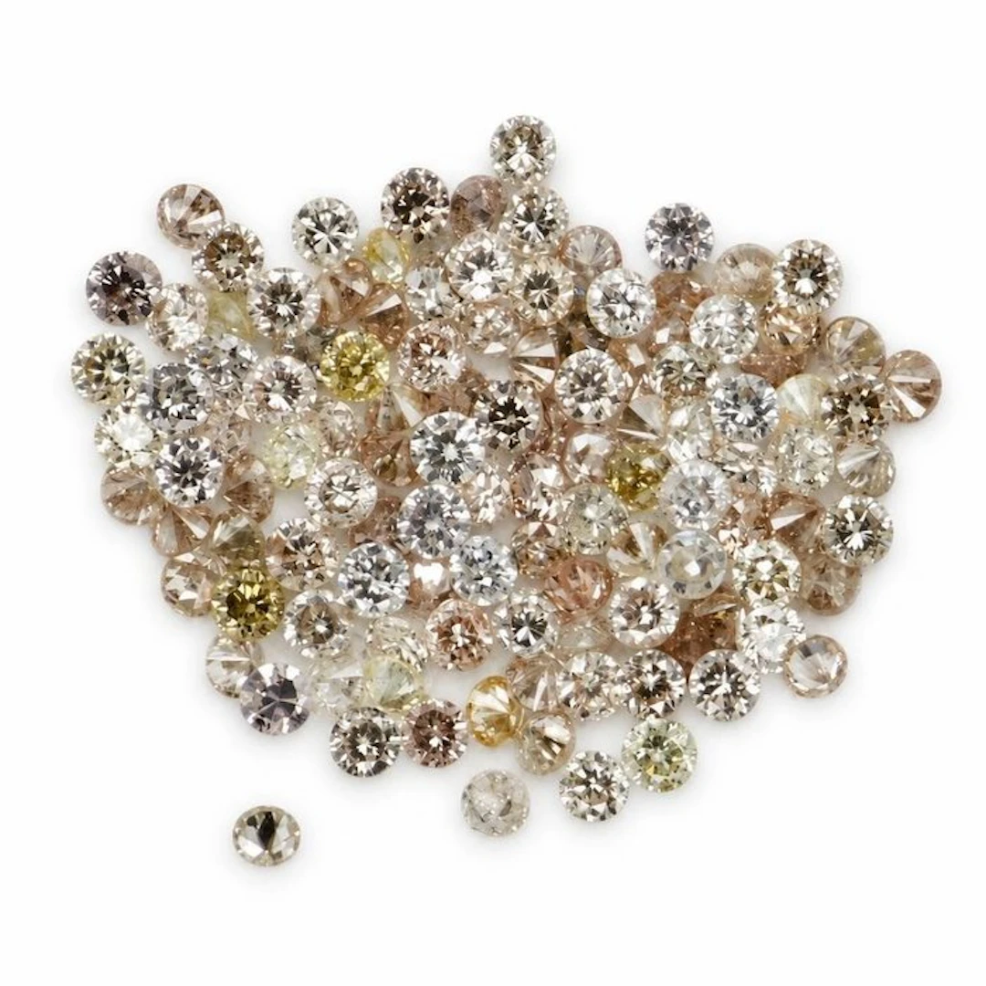 No reserve price - 115 pcs Diamond (Natural) - 1.17 ct - Round - VS1