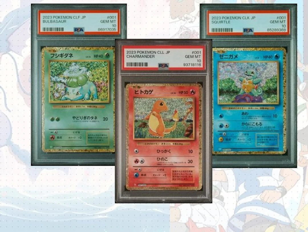 Pokémon - 3 Graded card - Starter Trio
