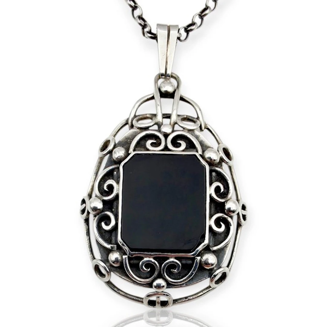 Silver - Necklace - Art Nouveau , ca. 1950s