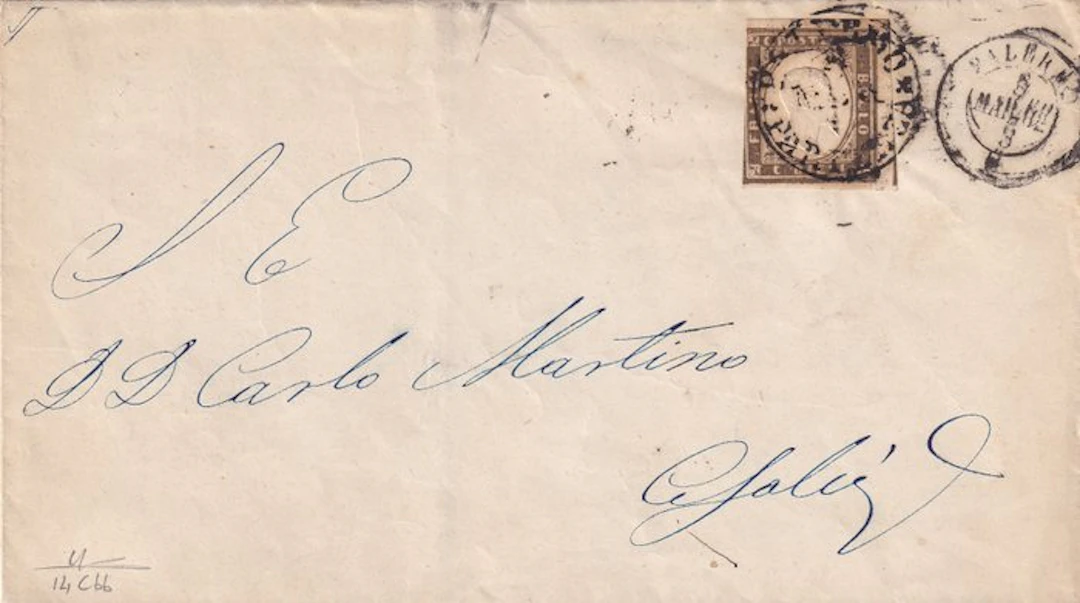 Italian Ancient States - Sardinia - 1862 Letter from...