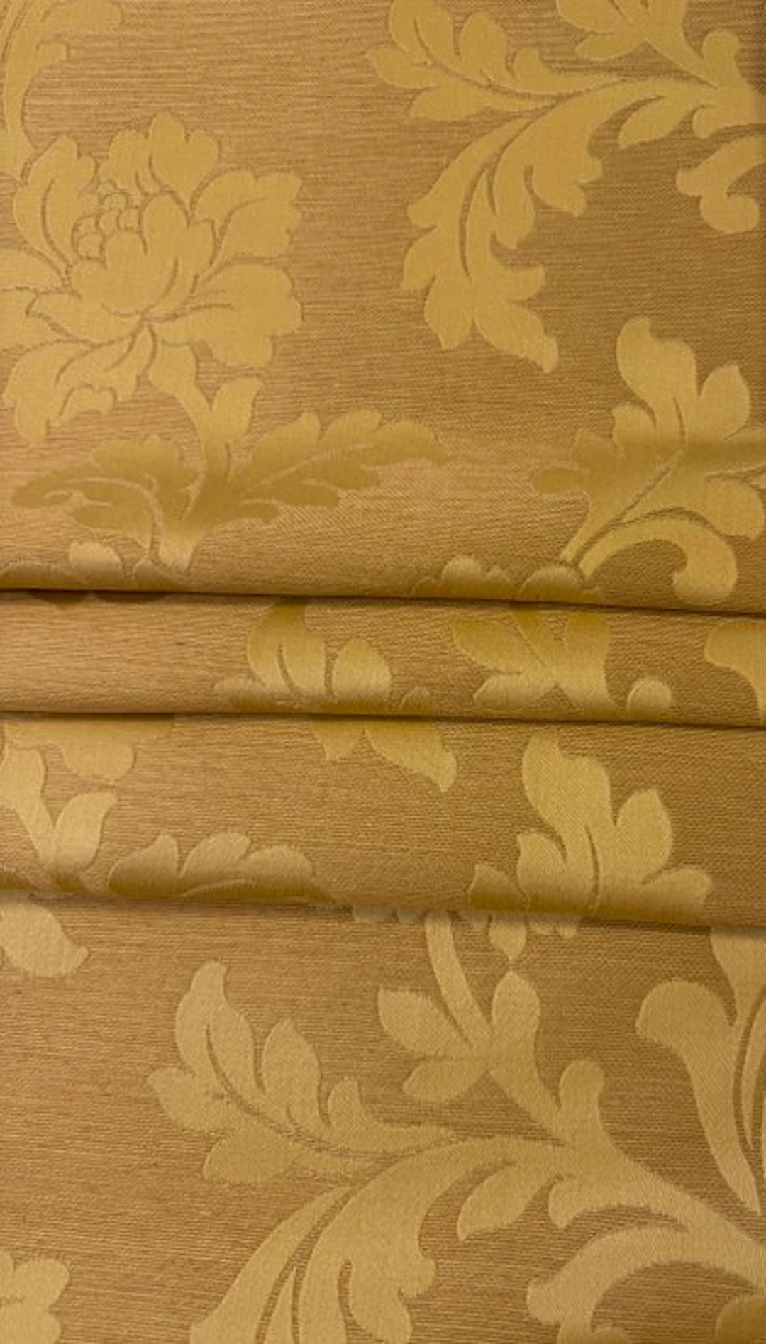 1775★Fine damask jacquard upholstery fabric in linen and...