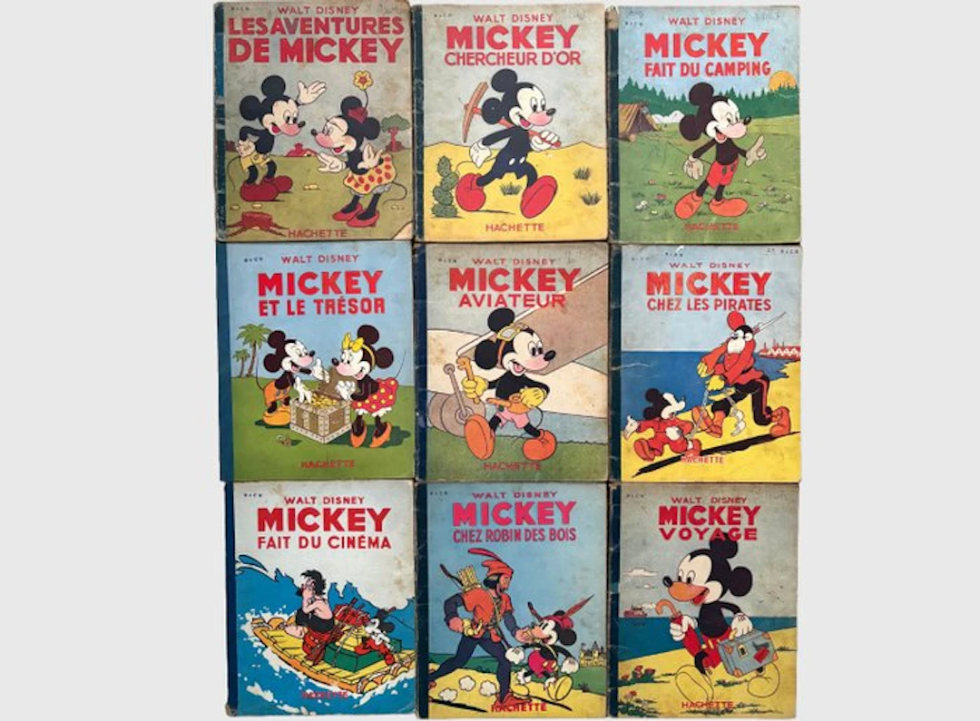 Mickey Hachette - 9 Comics - Disney - 1948