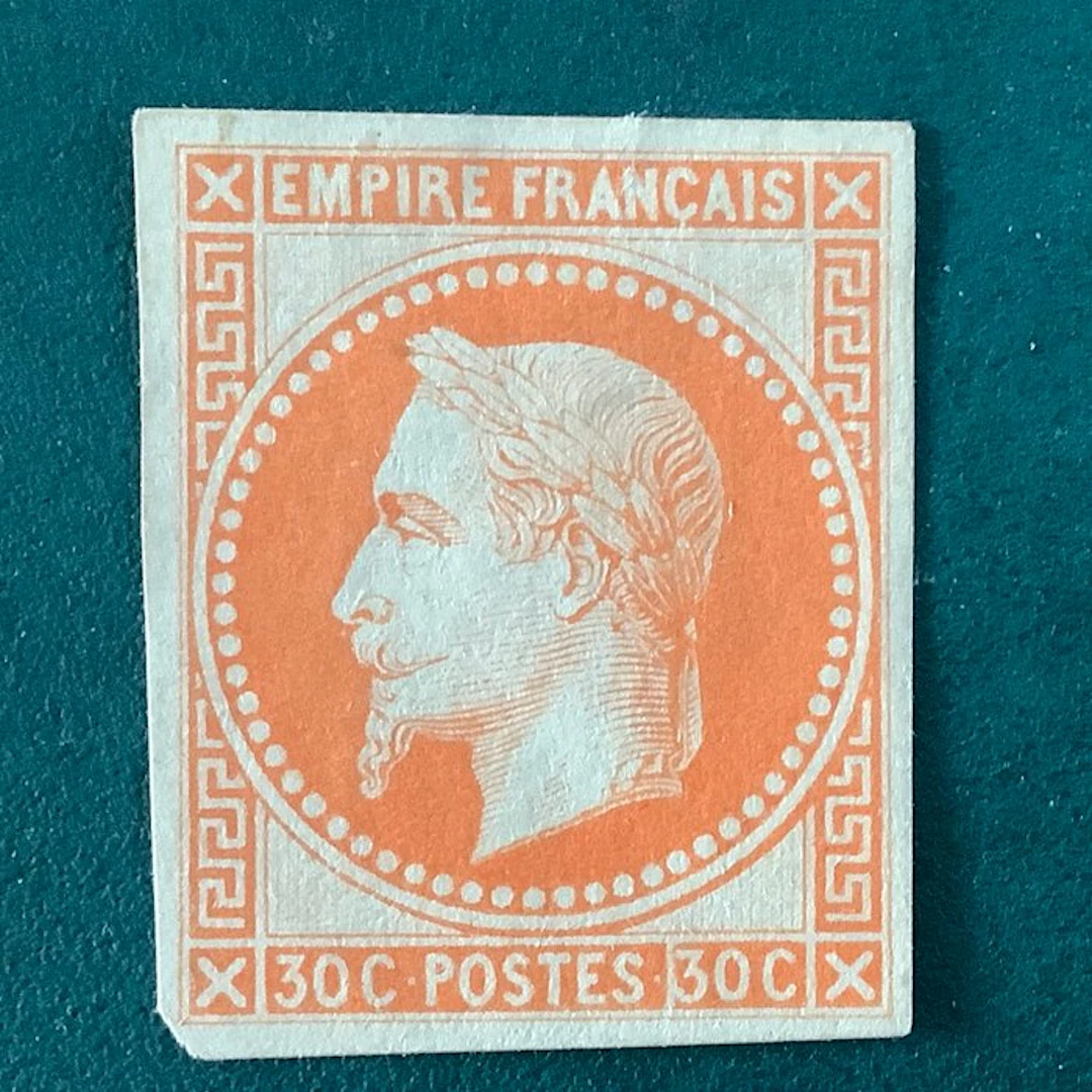 France 1867 - 30 cent Napoleon Lauree ongetand type Rotschild - MNG - Yvert 30c