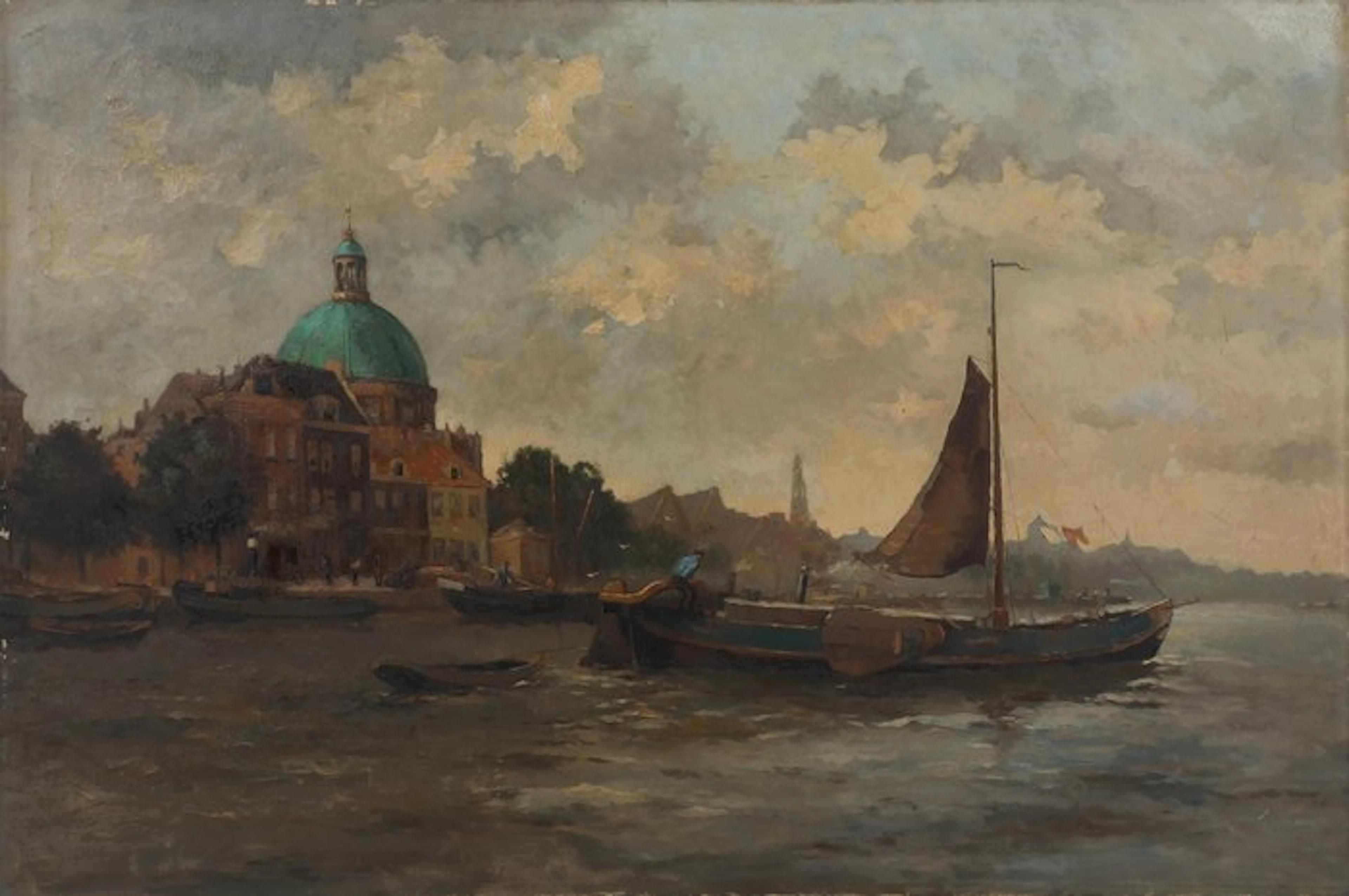 Dutch school (XX) - Kade Amsterdam