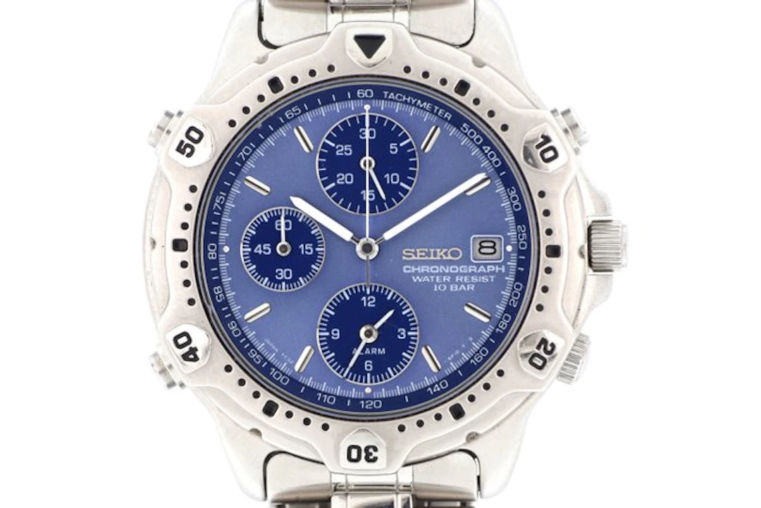 Seiko - Quartz Chronograph Alarm 10 BAR - No reserve...