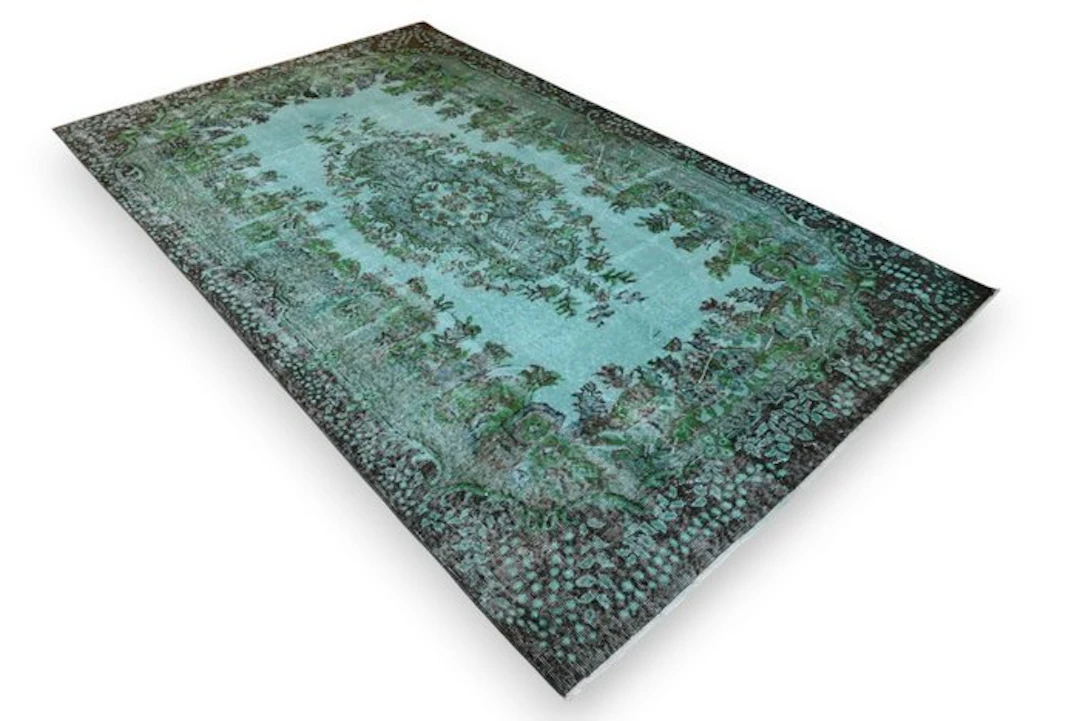 Turquoise vintage - Rug - 285 cm - 175 cm - √ handmade √ certificate