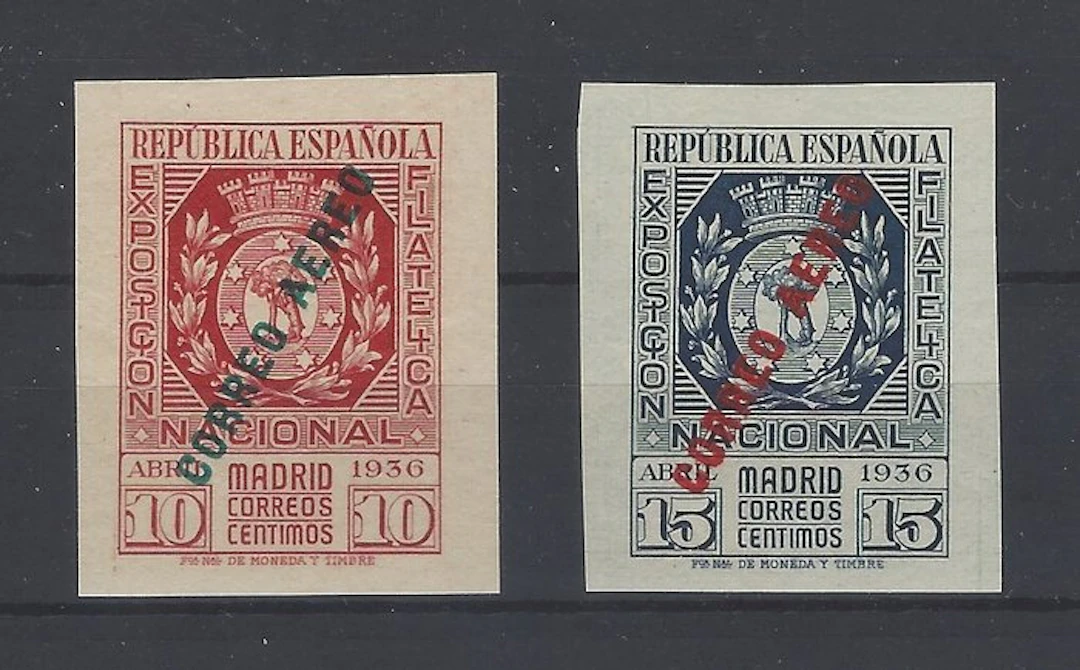 Spain 1936 - Air Philatelic Exhibition - Complete Series - Edifil nº 729/30