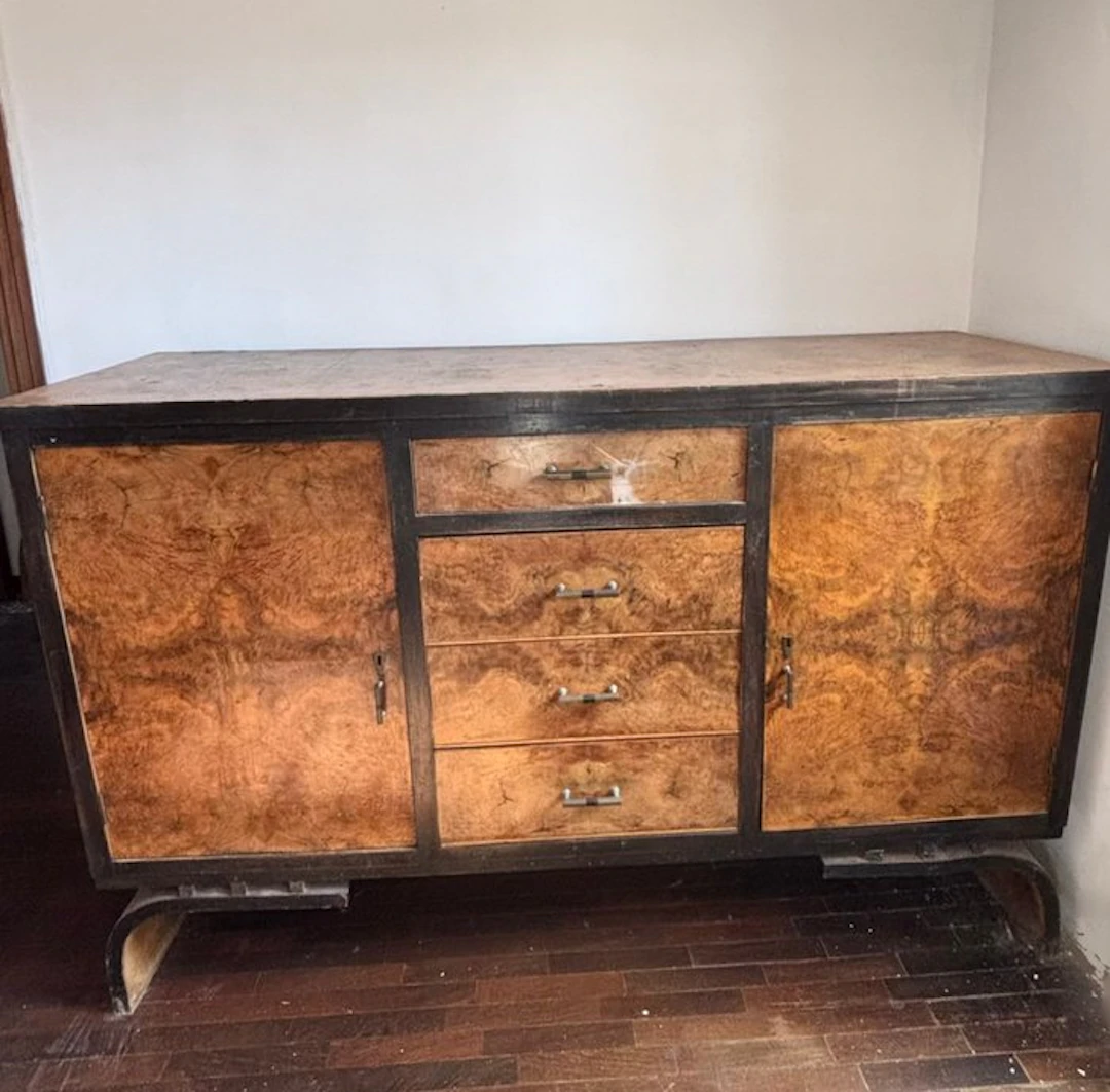 Credenza - Burr walnut - Art Deco (1920-1930)