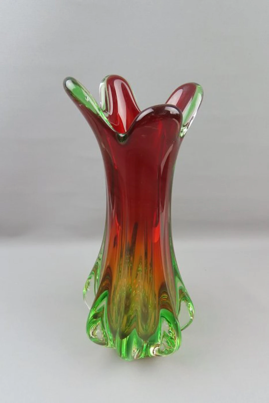 Europese gelaagde mid-century - Vase - Glass - 3.3 kg - 34 cm