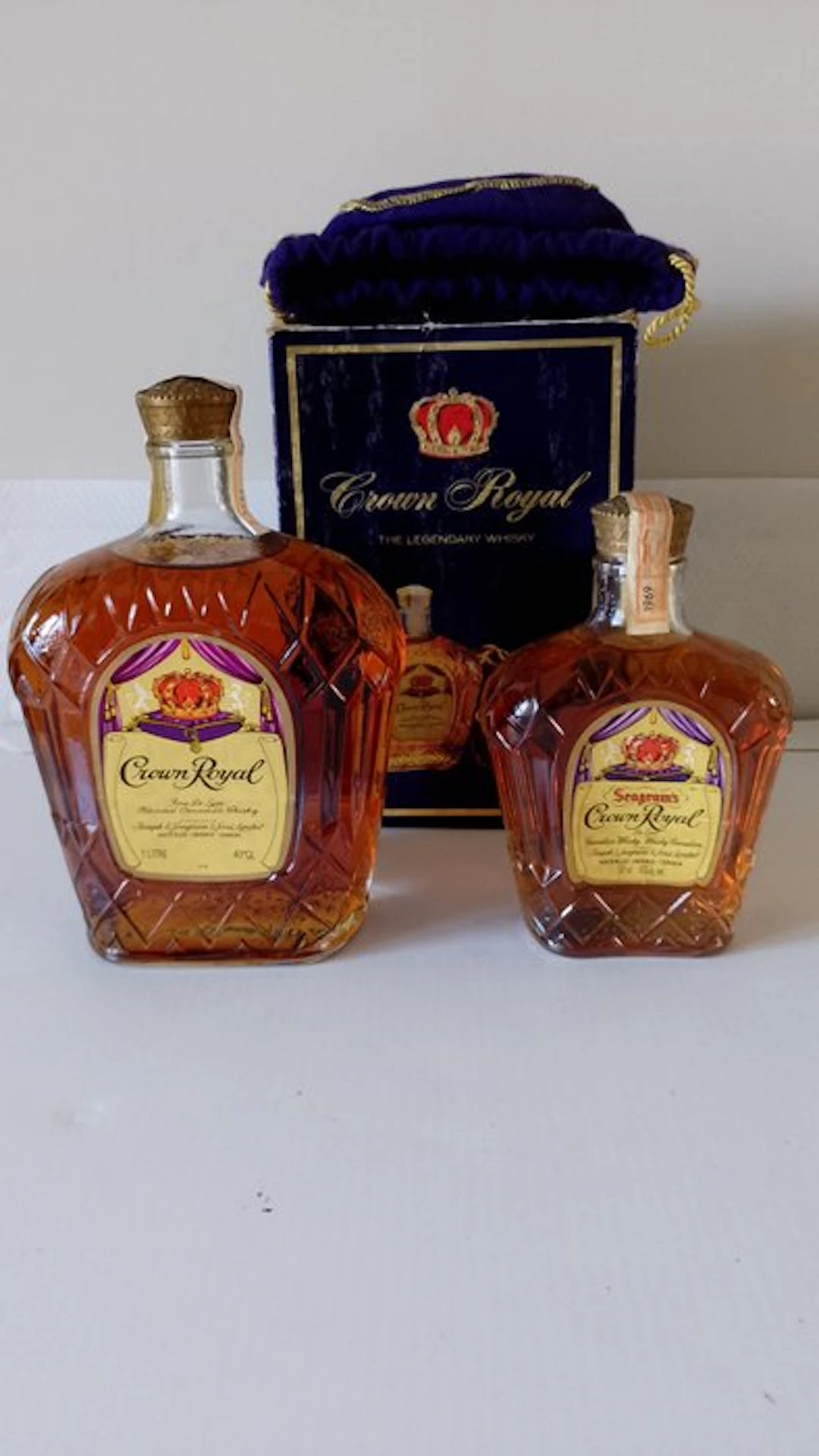 Crown Royal 1969 & 1974 - Fine de Luxe - 1 Litre, 378ml - 2 bottles