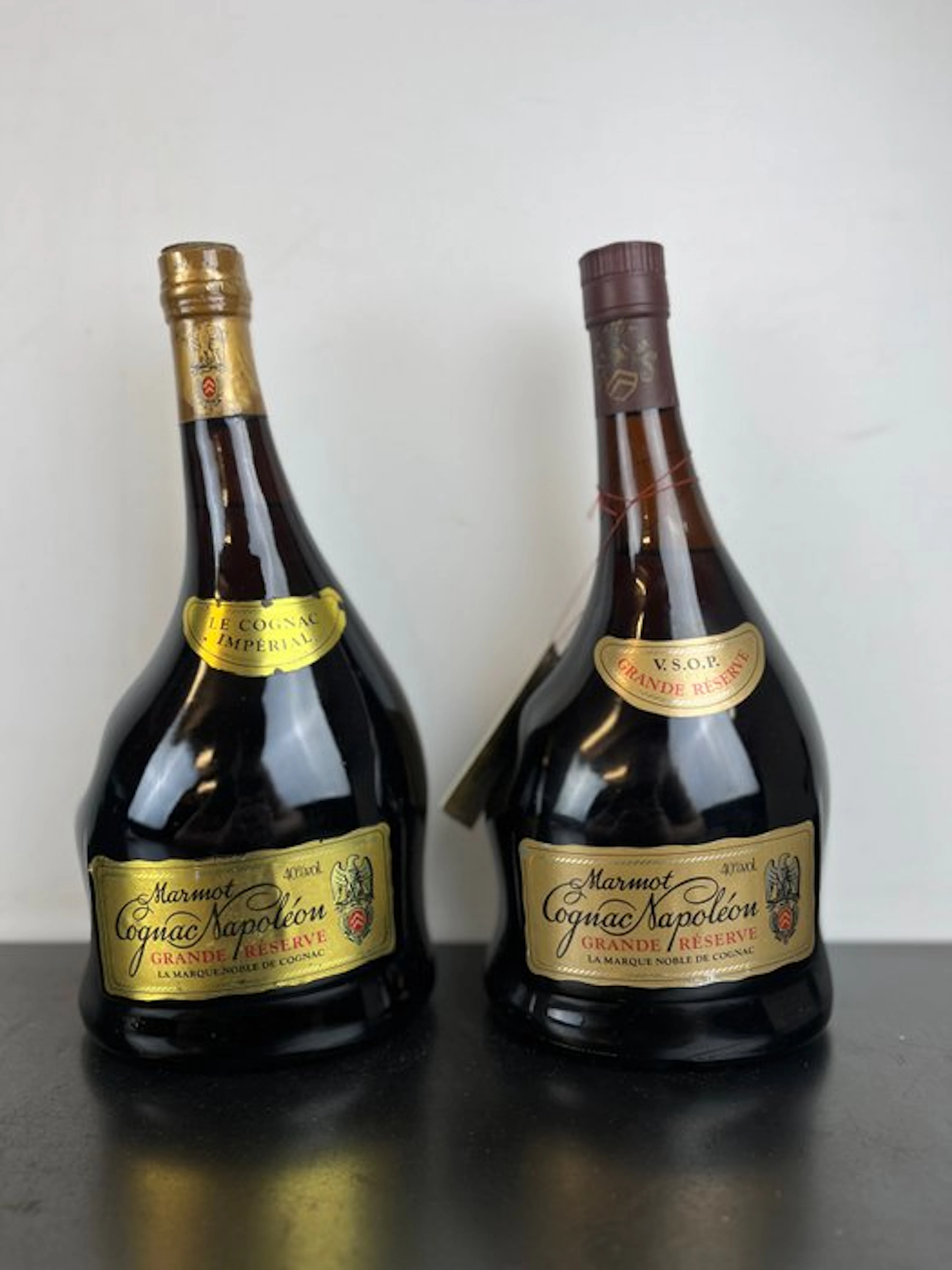Marmot - Cognac Napoléon Grande Réserve - b. 1980s - 100cl - 2 bottles