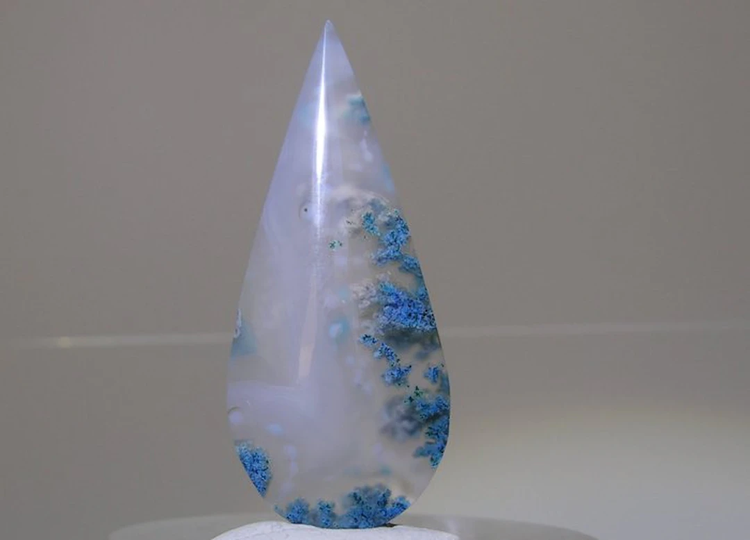 Agate Cabochon - Height: 38 mm - Width: 15 mm- 4 g - (1)