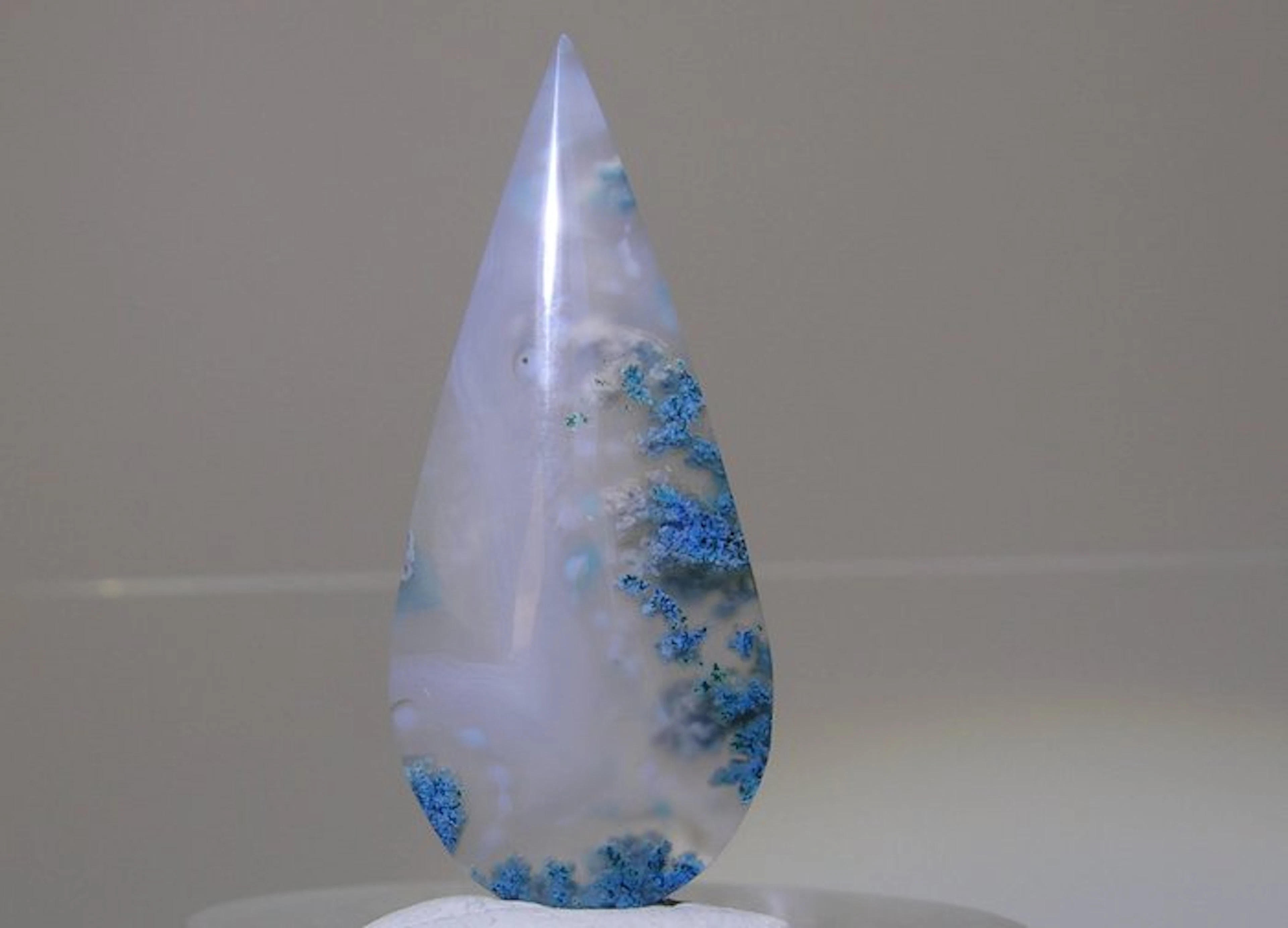 Agate Cabochon - Height: 38 mm - Width: 15 mm- 4 g - (1)