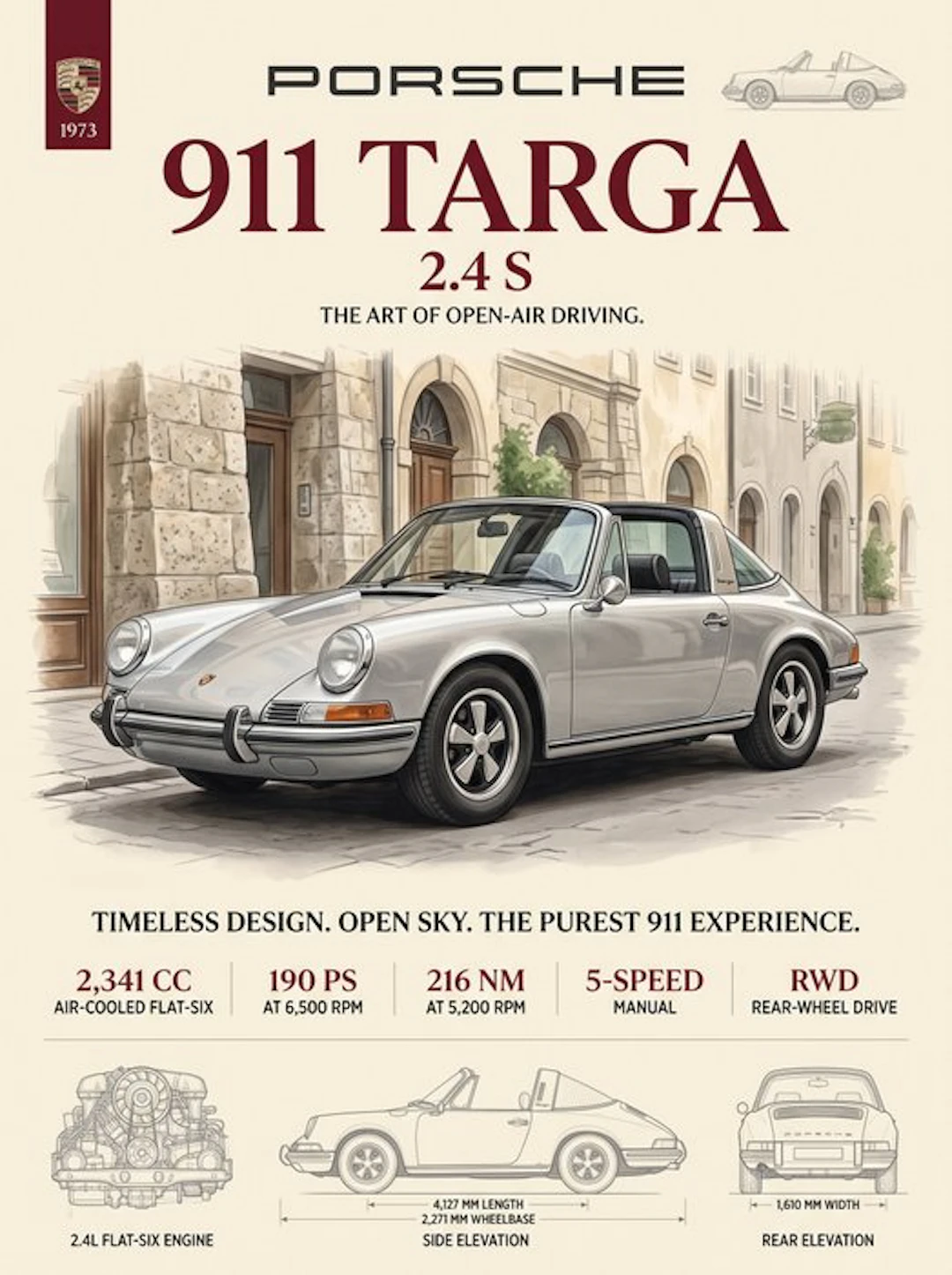 Shmidt.Art - Porsche - Porsche 911 Targa 2.4 S - 1970s