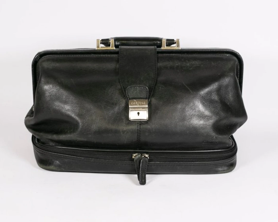 Other brand - Borsa da medico vintage in vera pelle con...
