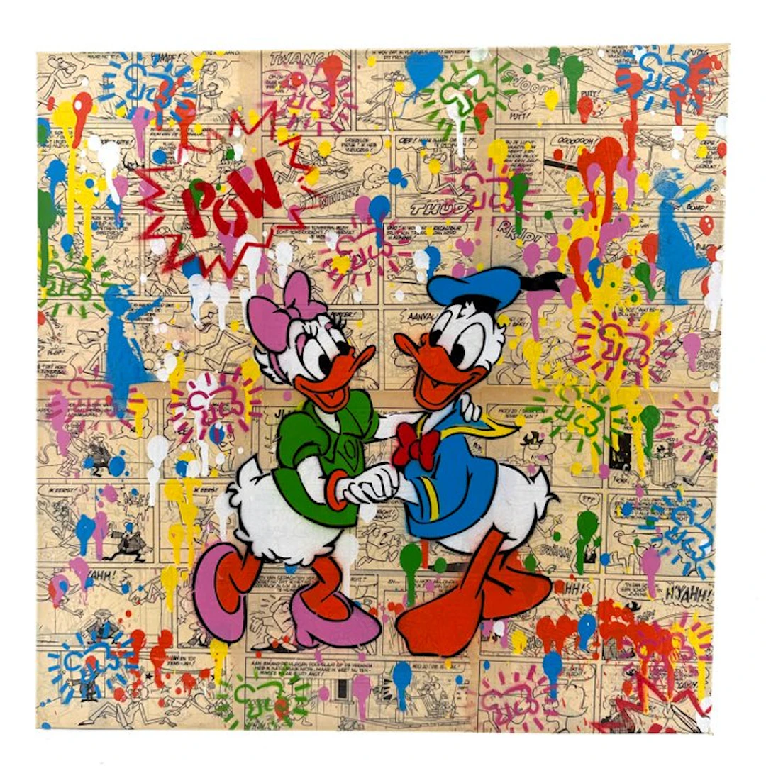 Koen Betjes (1992) - Donald & Daisy Duck x Comics (canvas)