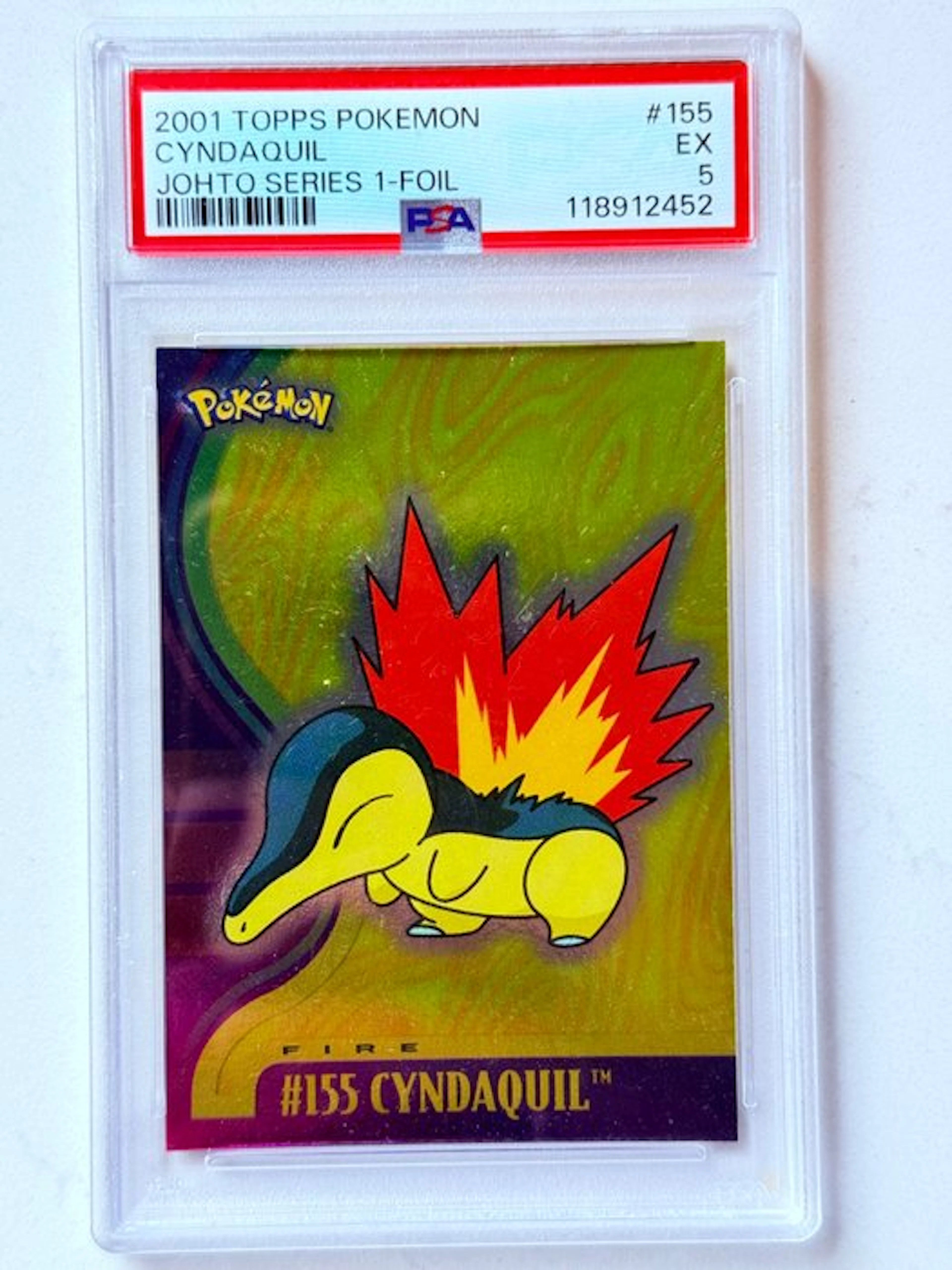 Pokémon - 1 Graded card - Cyndaquil #155 Foil - PSA 5 - Various sets