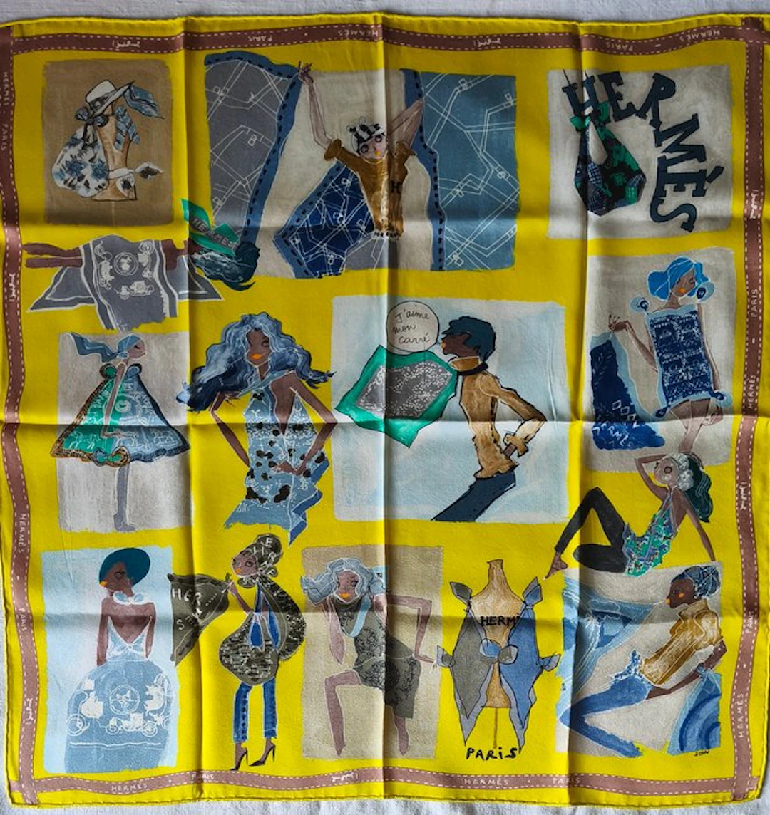 Hermès - J'AIME MON CARRÉ by Kent Saw. Recherché - Foulard