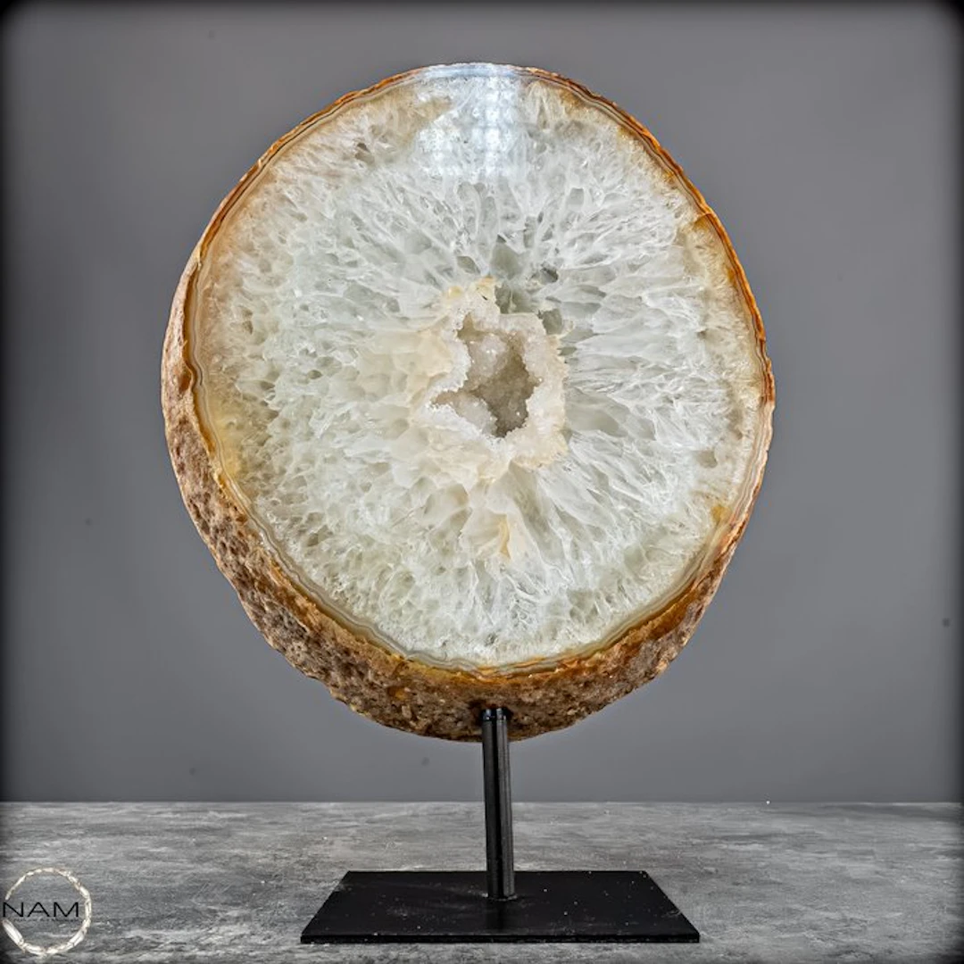 Natural chalcedony & agate druse on stand Highest quality- 5449.52 g