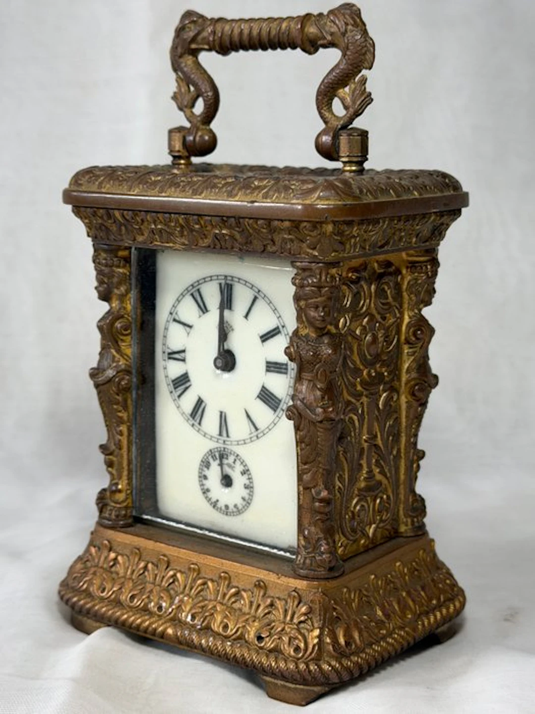 Ansonia Clock Company - Carriage - Bronze, Brass, Glass - Carriage clock