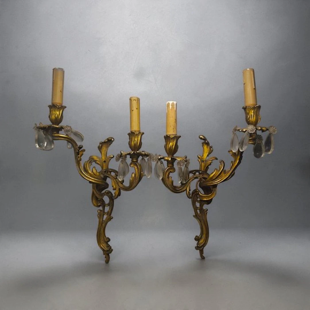 French Rococo Style - Wall sconce - Gilt bronze