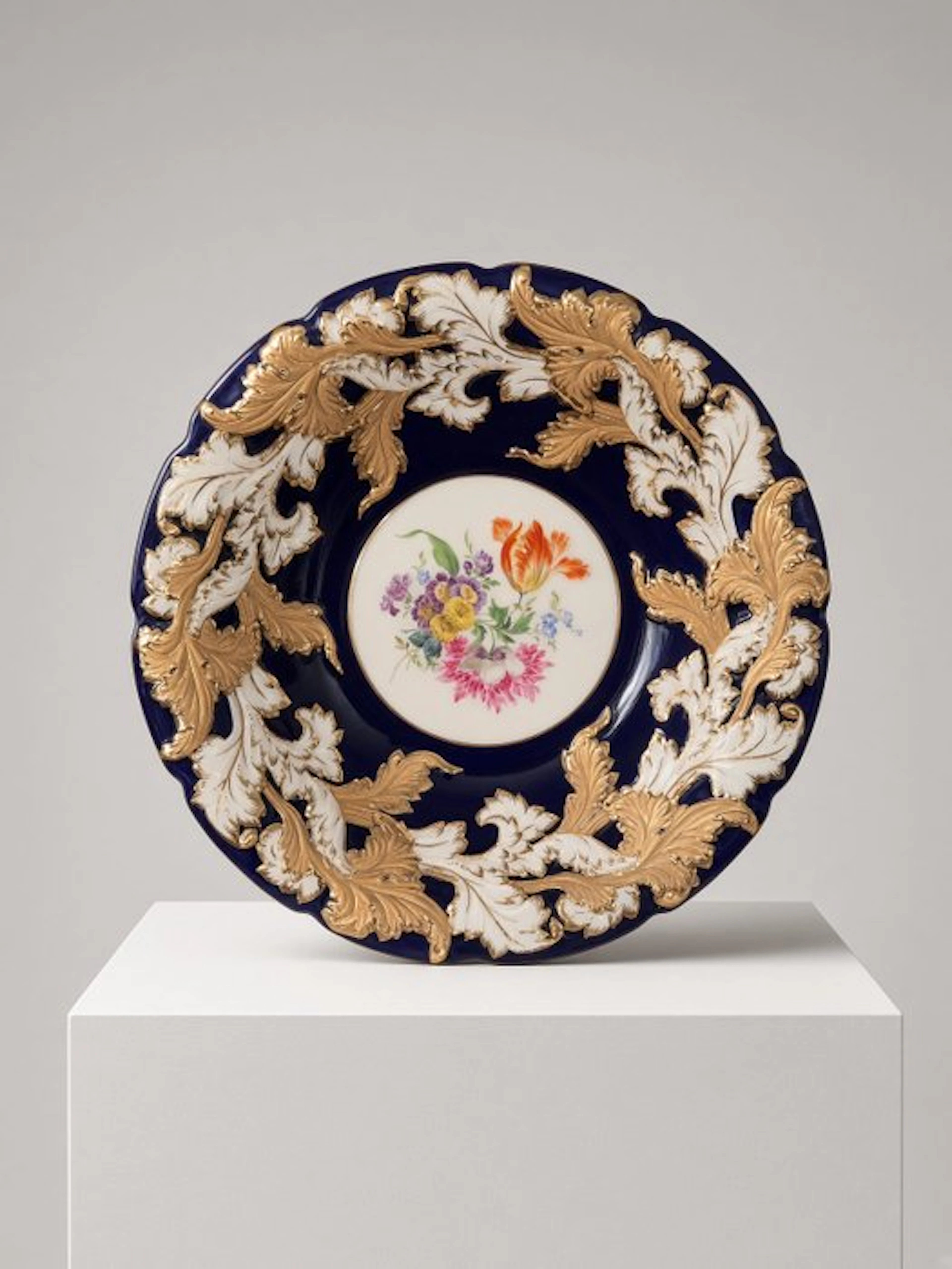 Meissen - Wall plate - A Fine Meissen Porcelain "B-Form"...