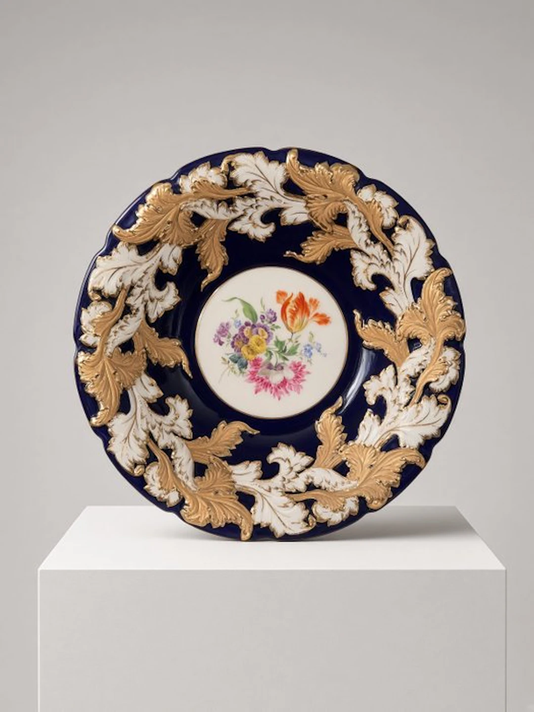 Meissen - Wall plate - A Fine Meissen Porcelain "B-Form"...