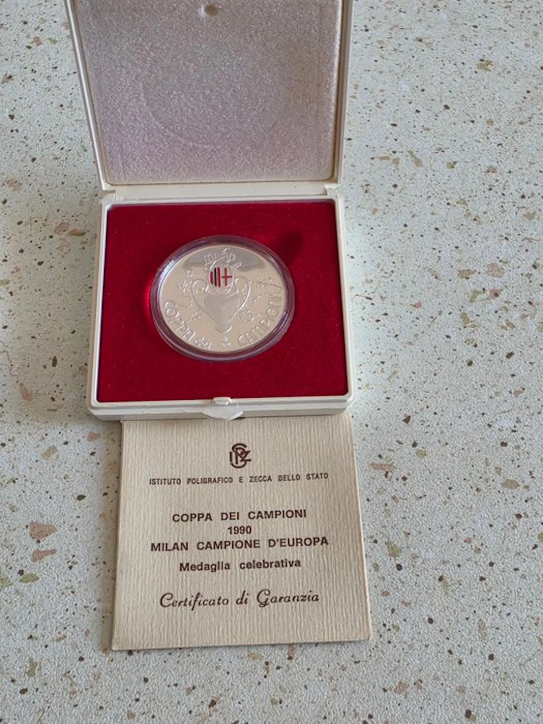 Italy. 1990 medaglia celebrativa ufficiale per COPPA DEI CAMPIONI 1990 del A.C