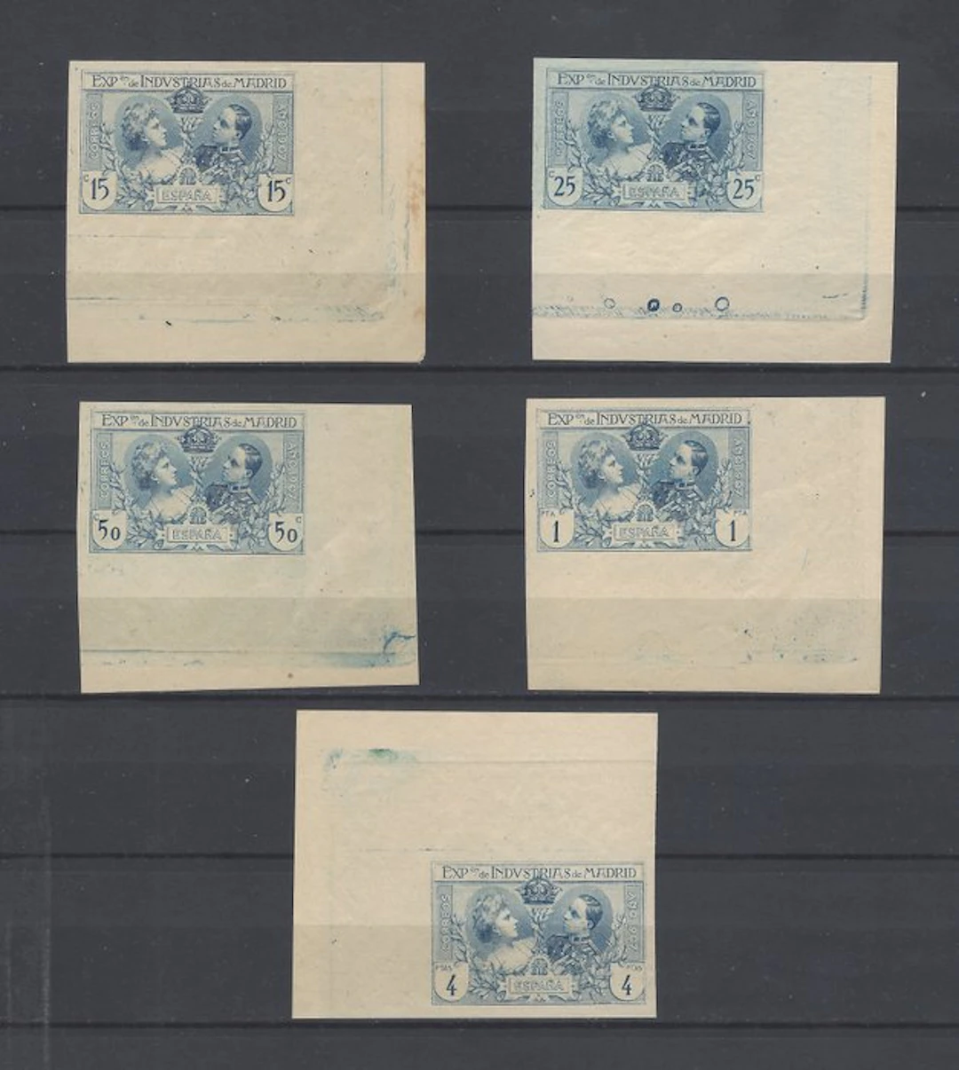 Spain 1907 - Industrial exposure - color error - blue
