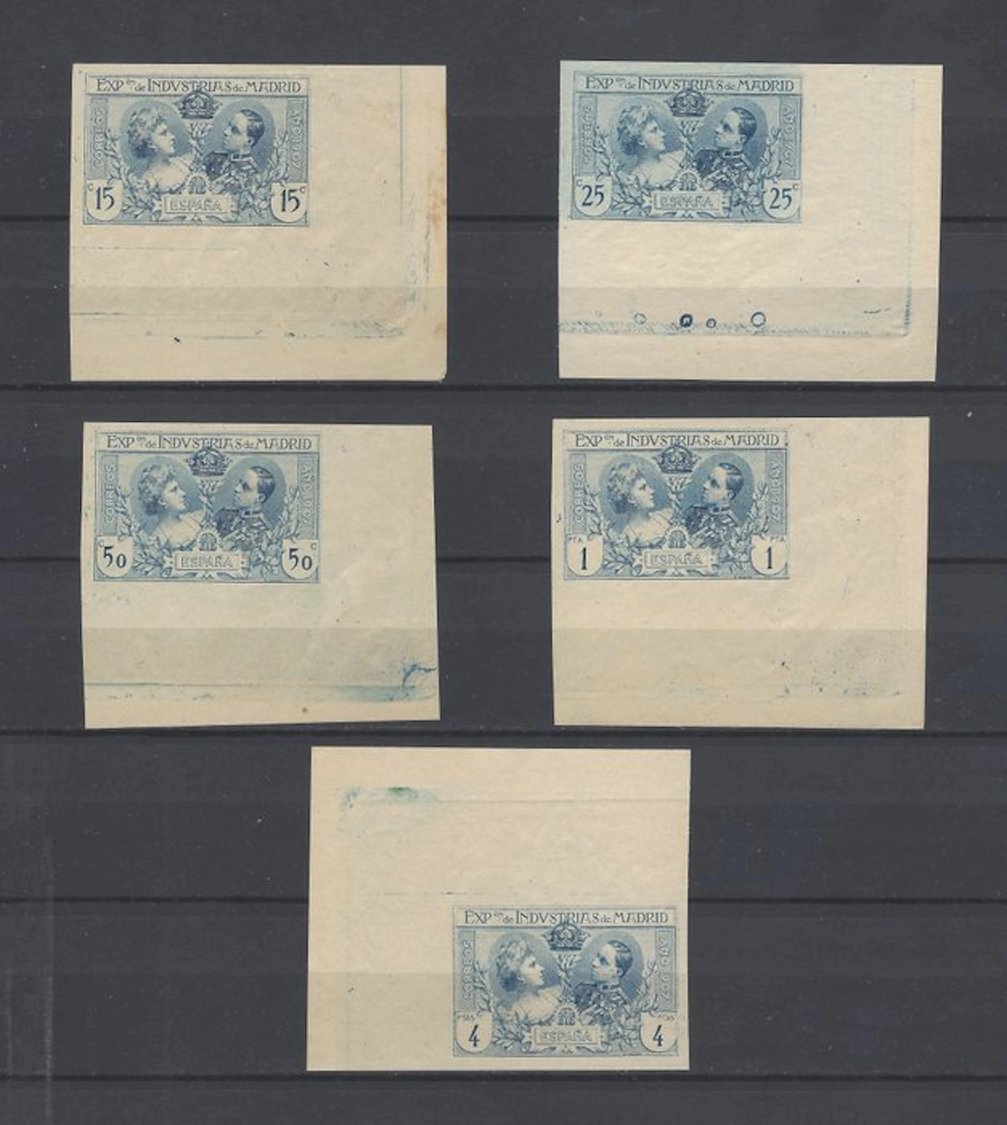 Spain 1907 - Industrial exposure - color error - blue