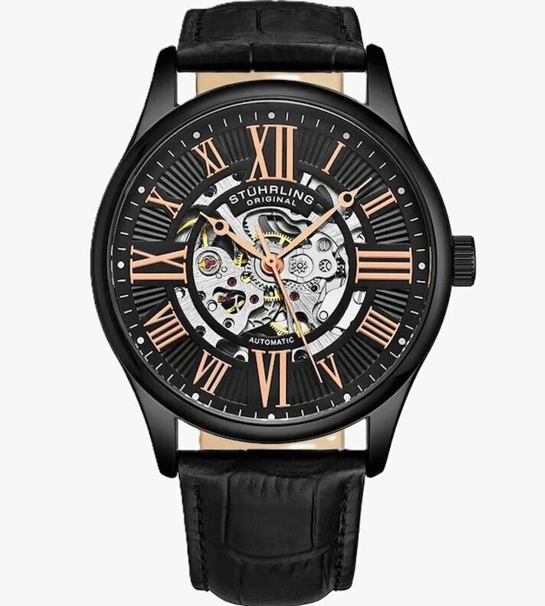 Stührling Original - Automatic - Skeleton - Black Gold...