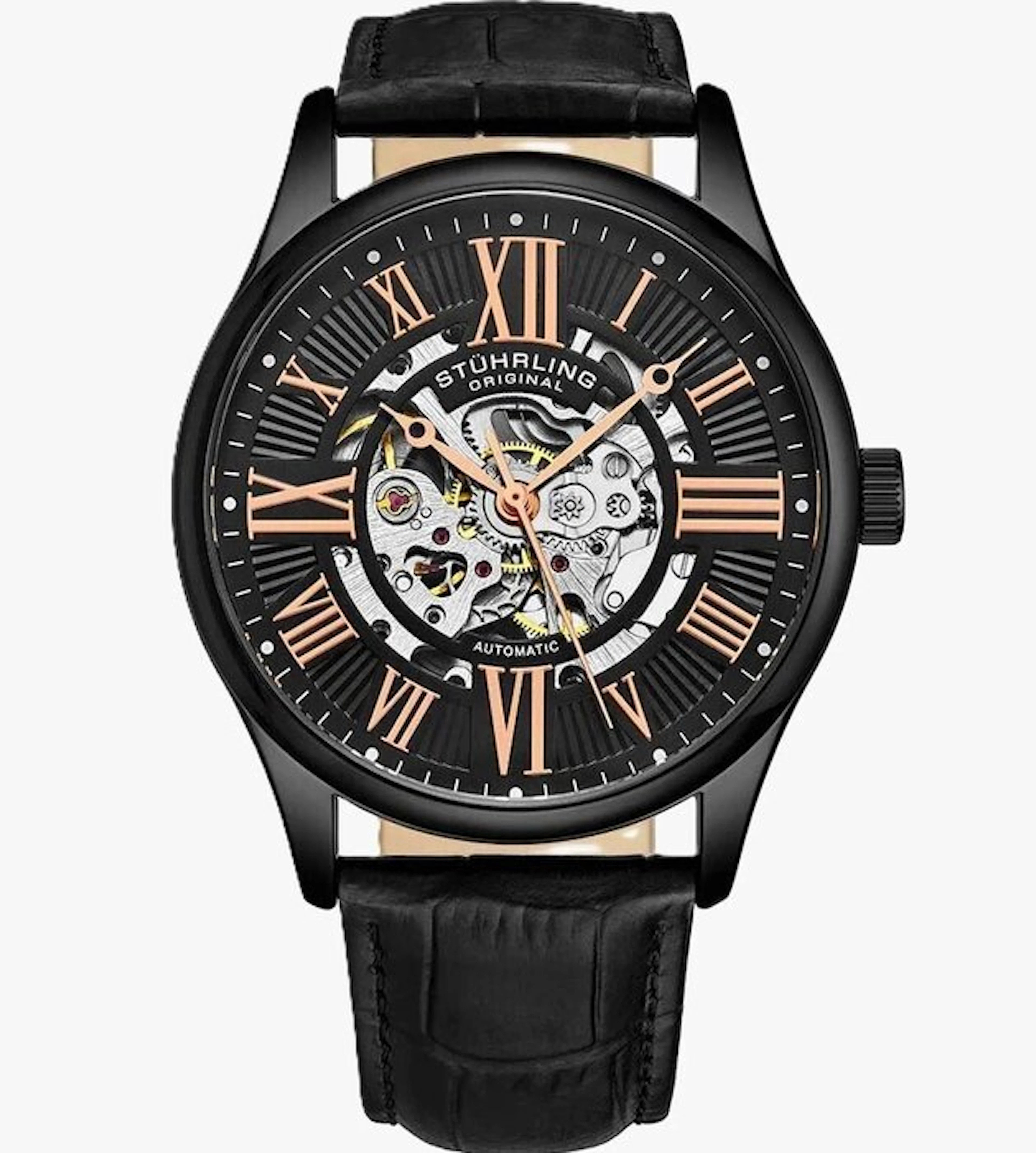 Stührling Original - Automatic - Skeleton - Black Gold...