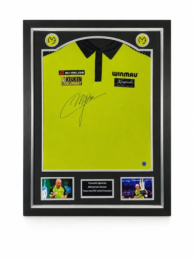 Michael van Gerwen - Premium Frame - Signed Official Replica Shirt