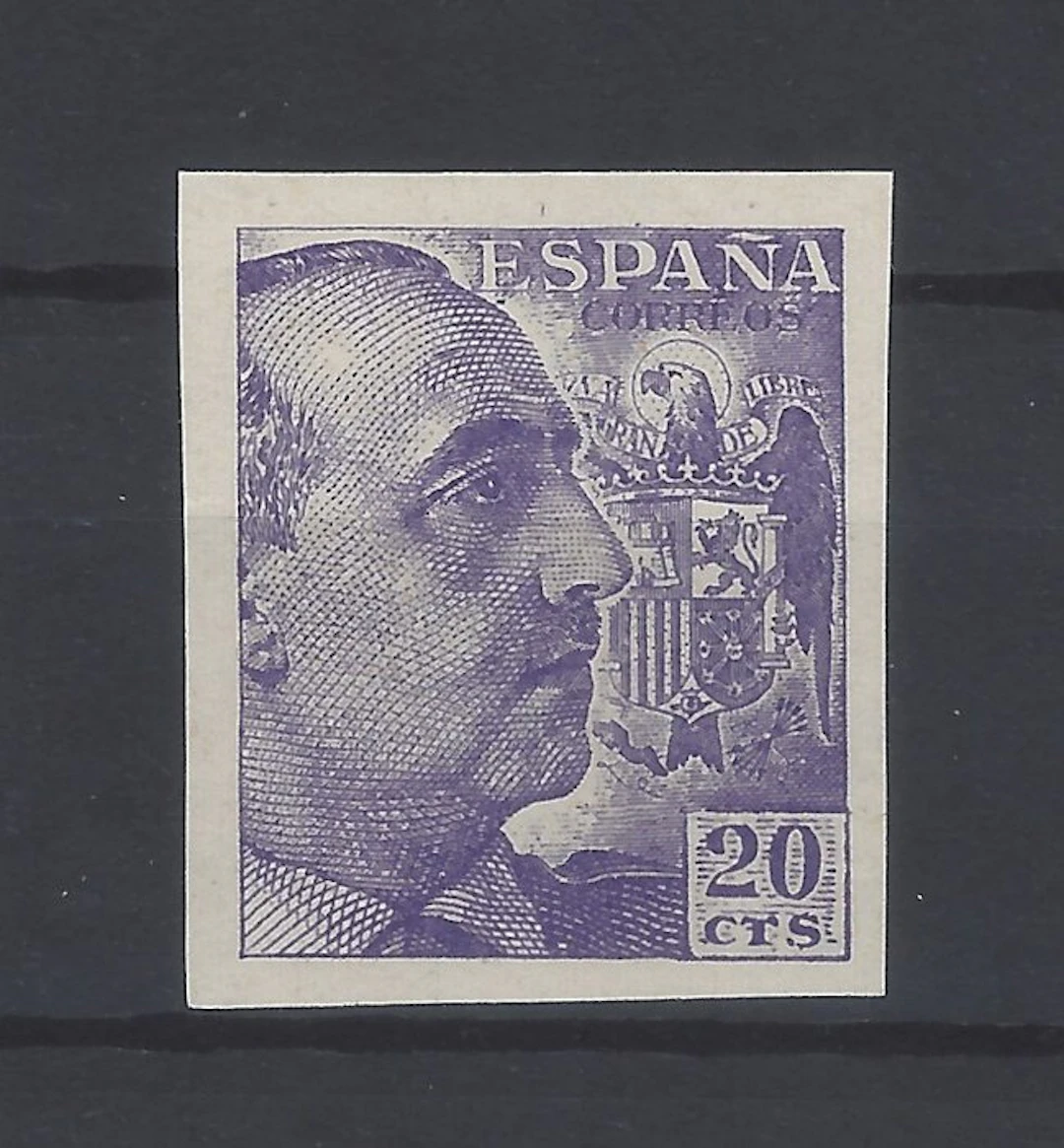 Spain 1949 - Franco—without denting—Not cataloged - Edifil nº 1047s