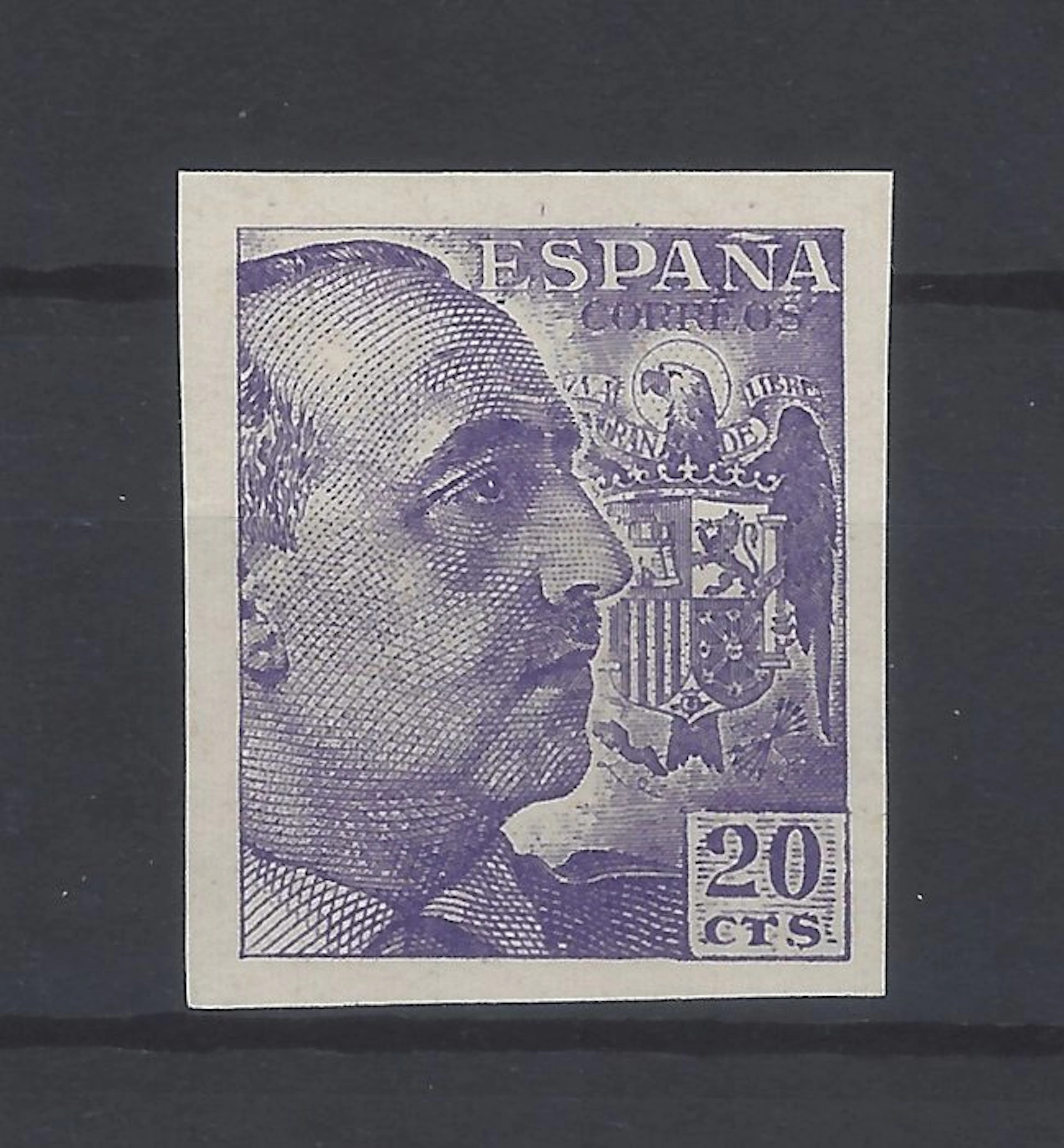 Spain 1949 - Franco—without denting—Not cataloged - Edifil nº 1047s