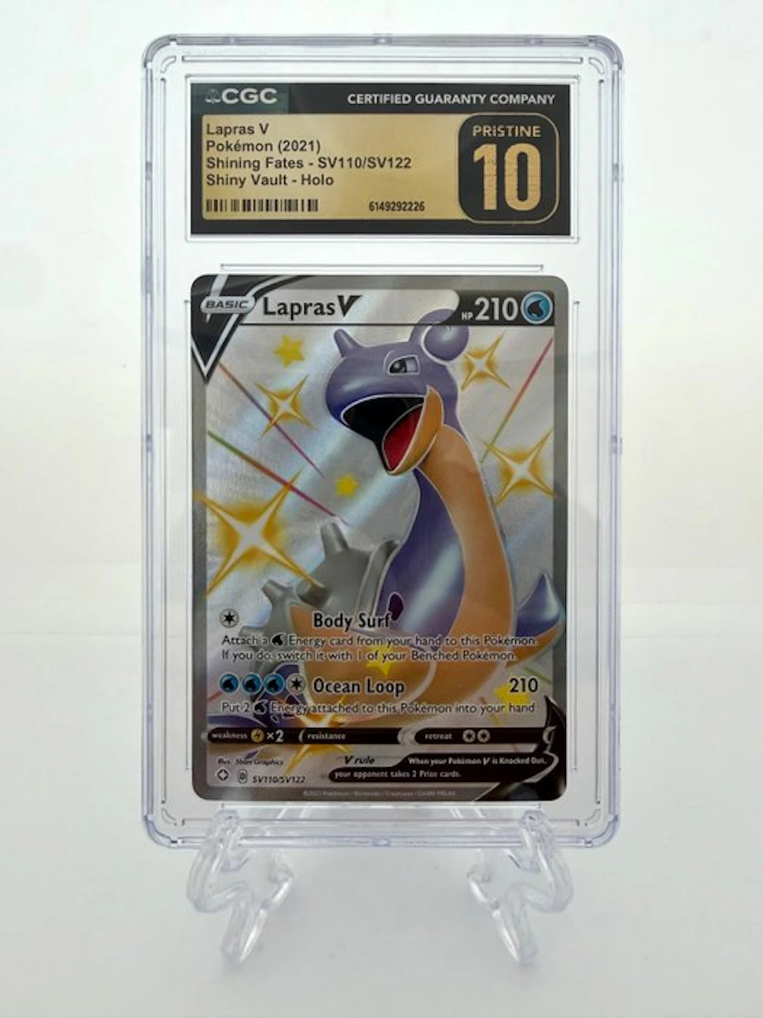 Pokémon - 1 Graded card - Lapras V - Shining Fates...