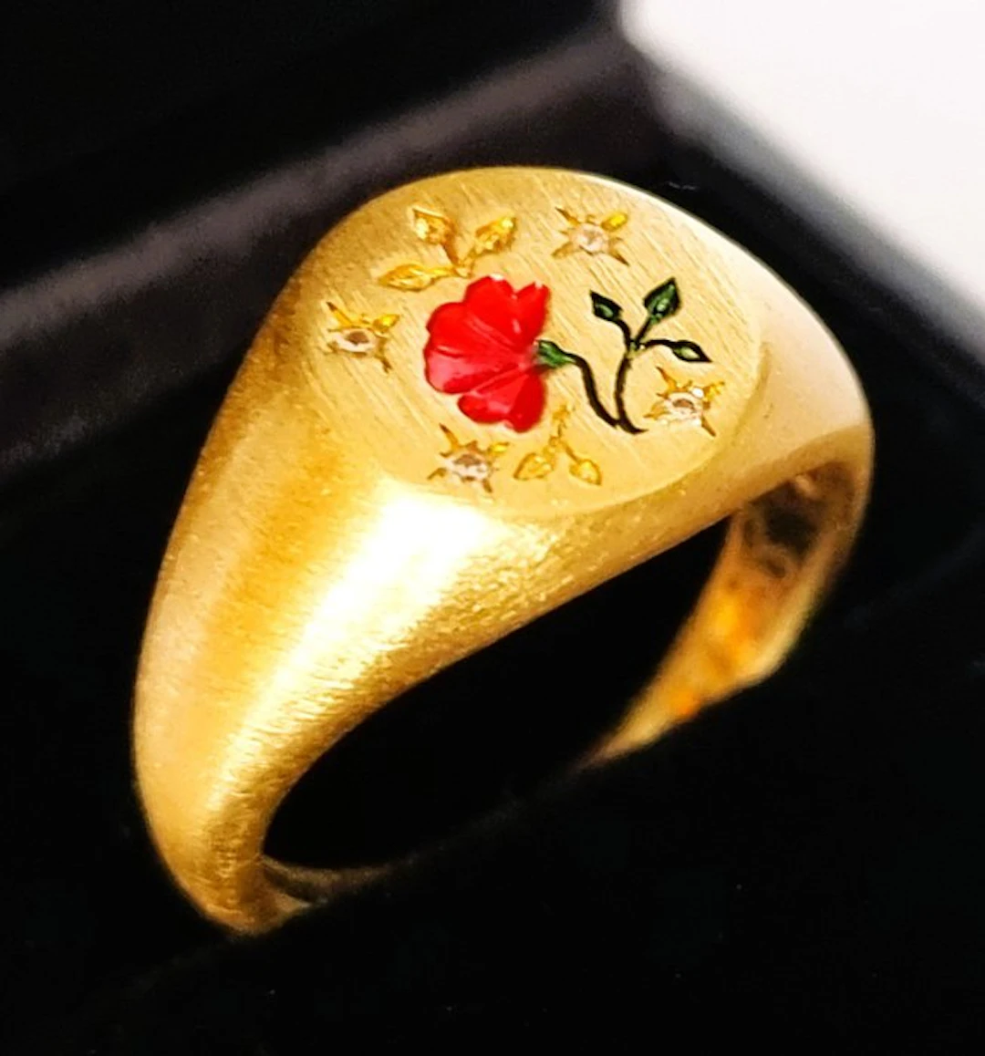 Signet Ring – The Eternal Rose – Gem-set - Love, Beauty & Renaissance - Ring
