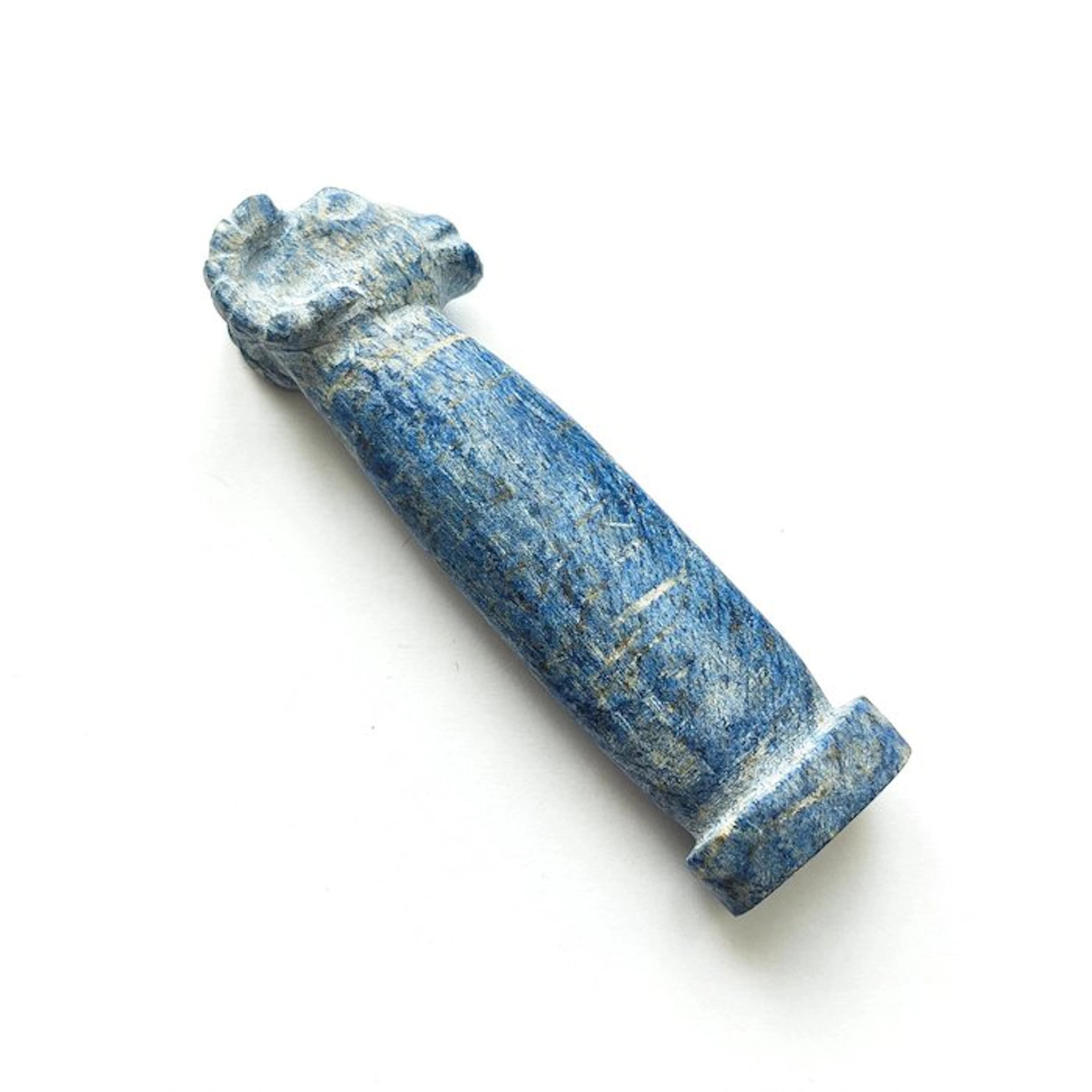 India Lapis Lazuli Mughal Ram Head Dagger Hilt Bead End...