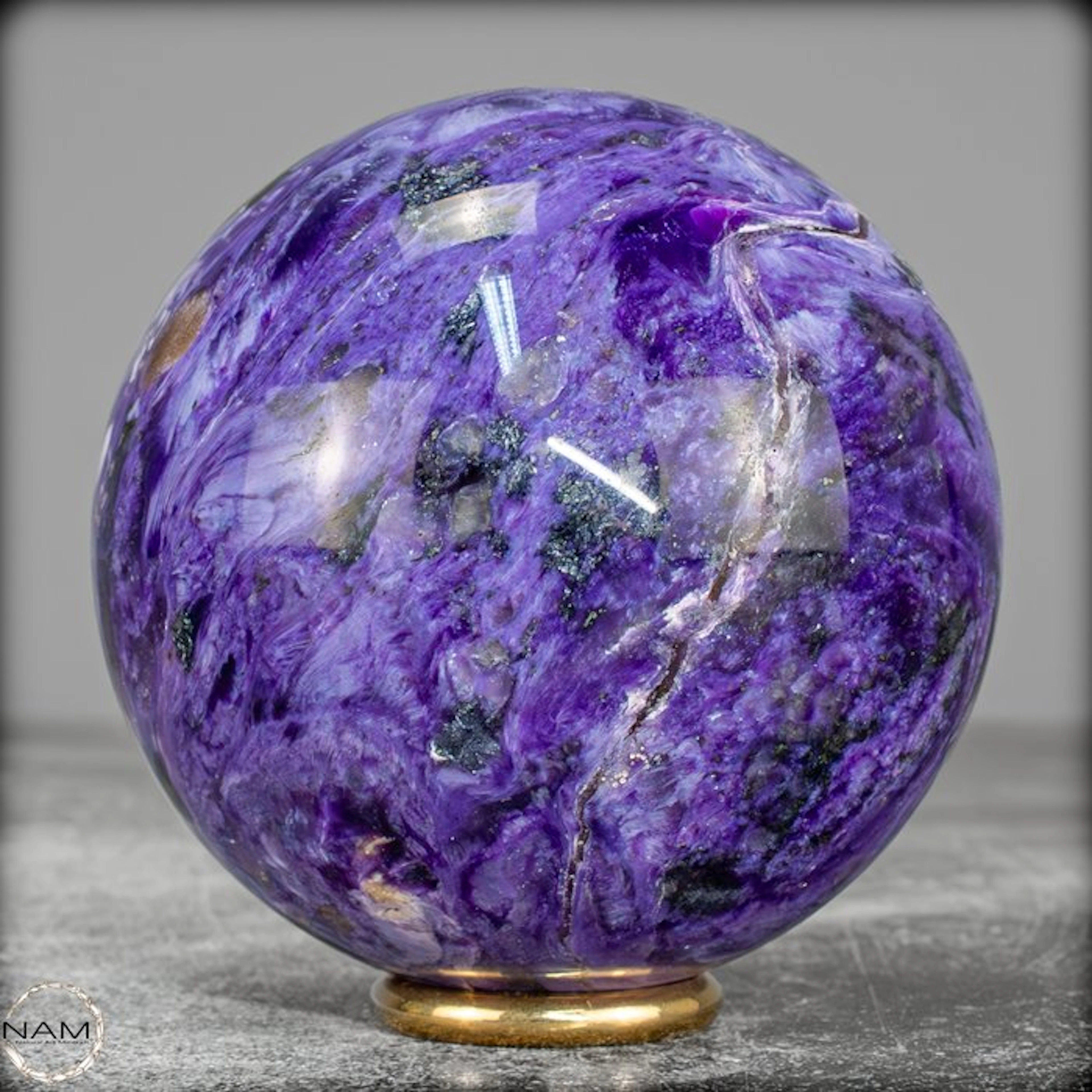 Natural Very Rare Charoite Ball from Russia- 506.25 g