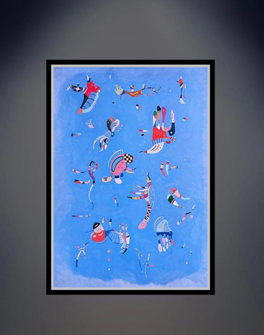 Wassily Kandinsky (1866-1944) - "Sky Blue, 1940". Gesigneerd in de plaat.