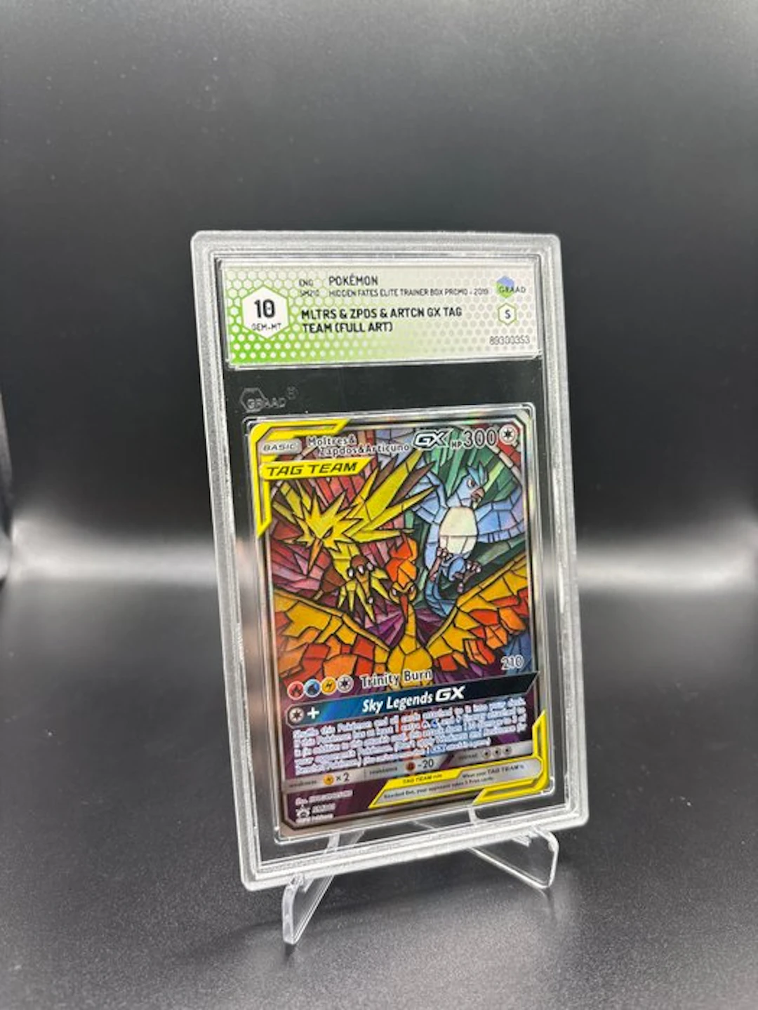 Pokémon - 1 Graded card - Moltres, Zapdos, Articuno SM210 Promo card - Graad 10