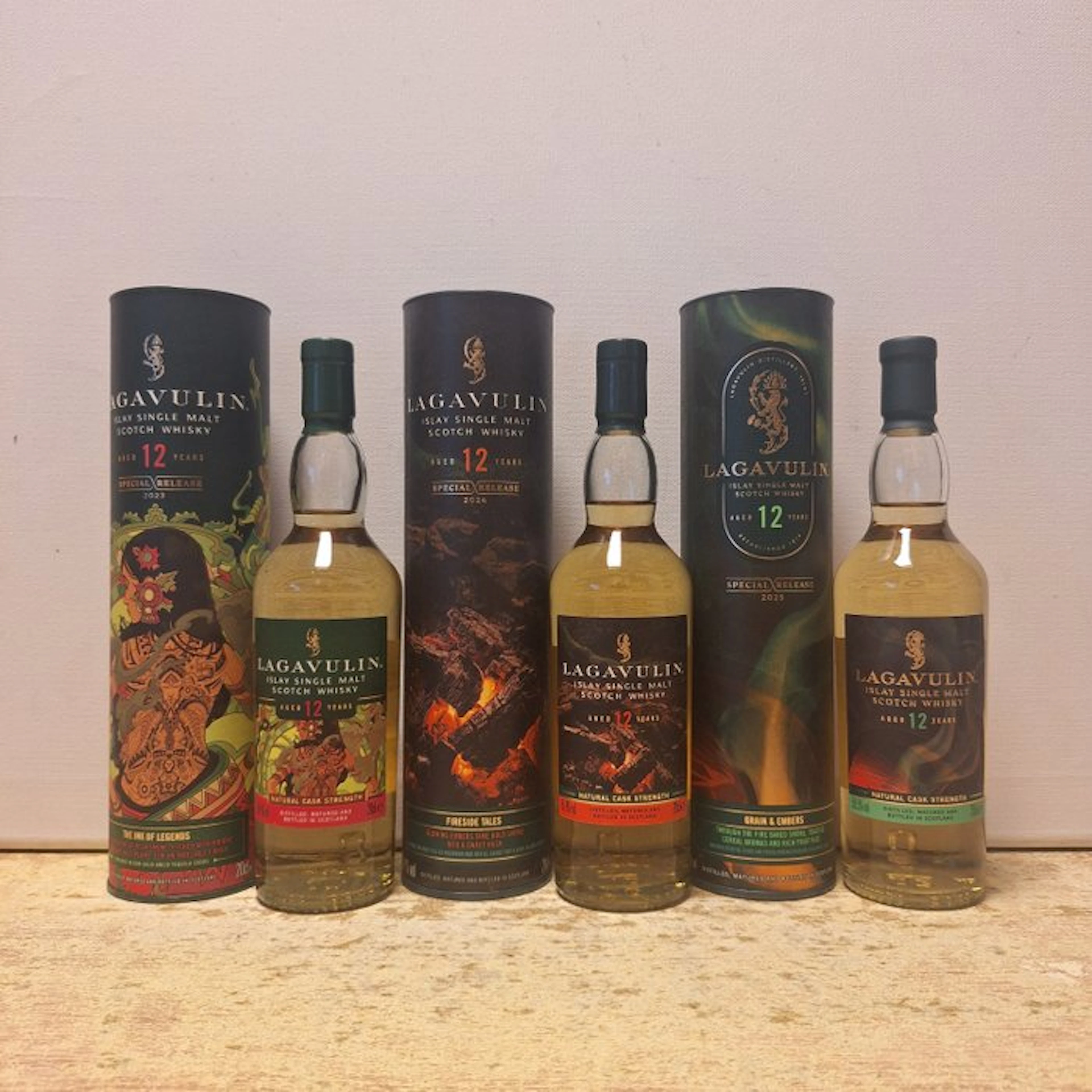 Lagavulin 12 years old Special Release 2023, 2024 & 2025 - 20cl - 3 bottles